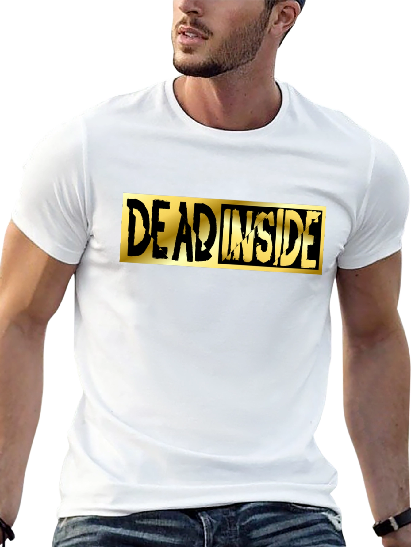 Dead Inside Graphic Tee - Black Cotton Shirt