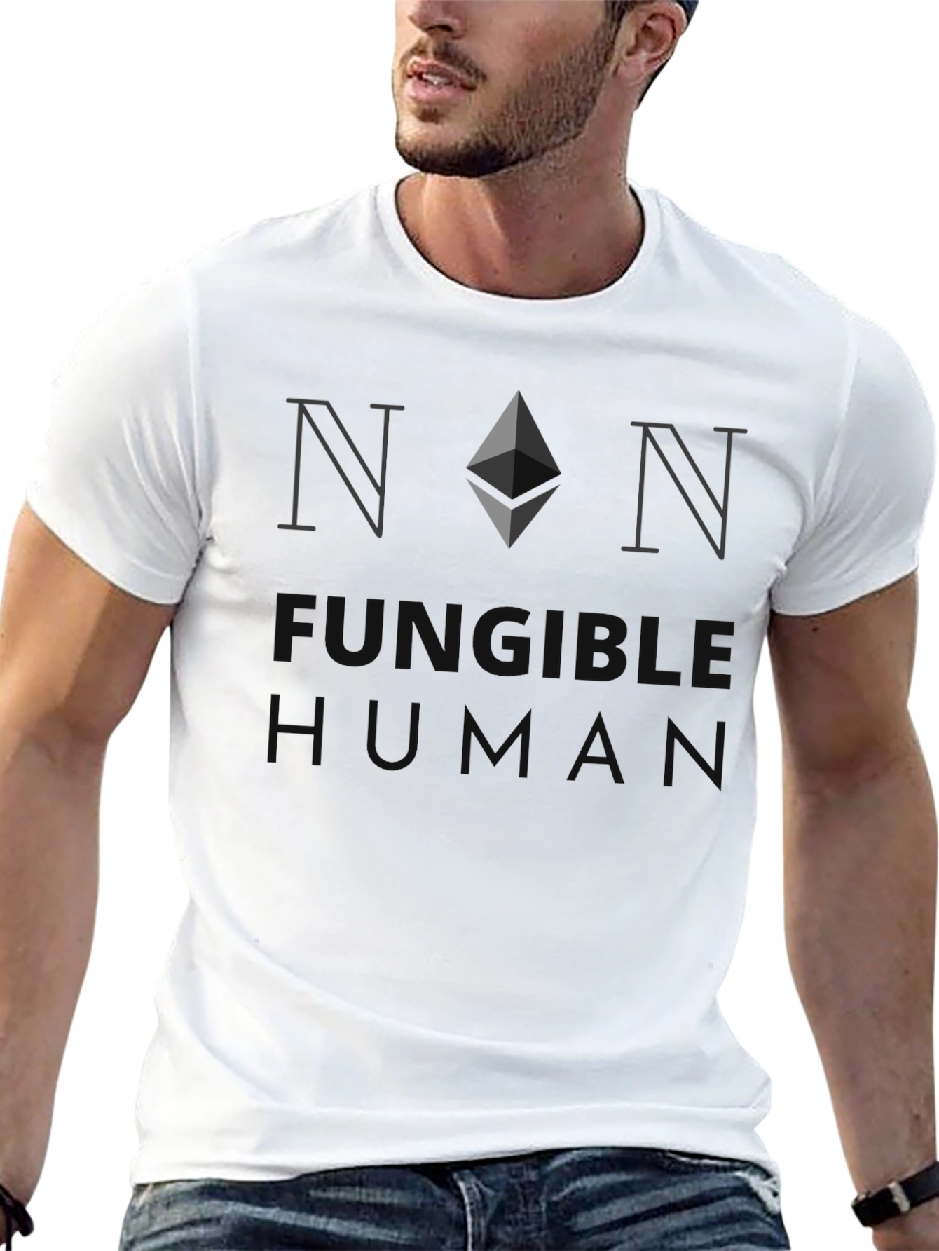 Non Fungible Human Black T-Shirt