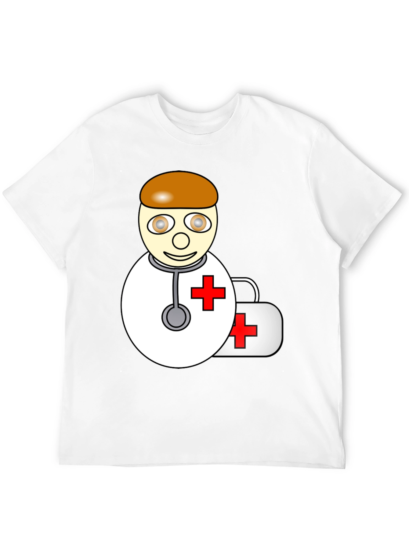 Cartoon Doctor T-Shirt - Black Graphic Tee