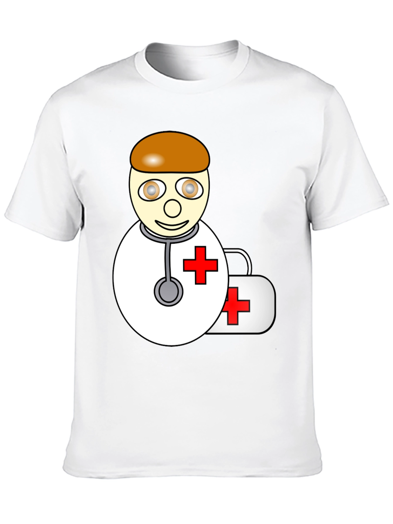 Cartoon Doctor T-Shirt - Black Graphic Tee