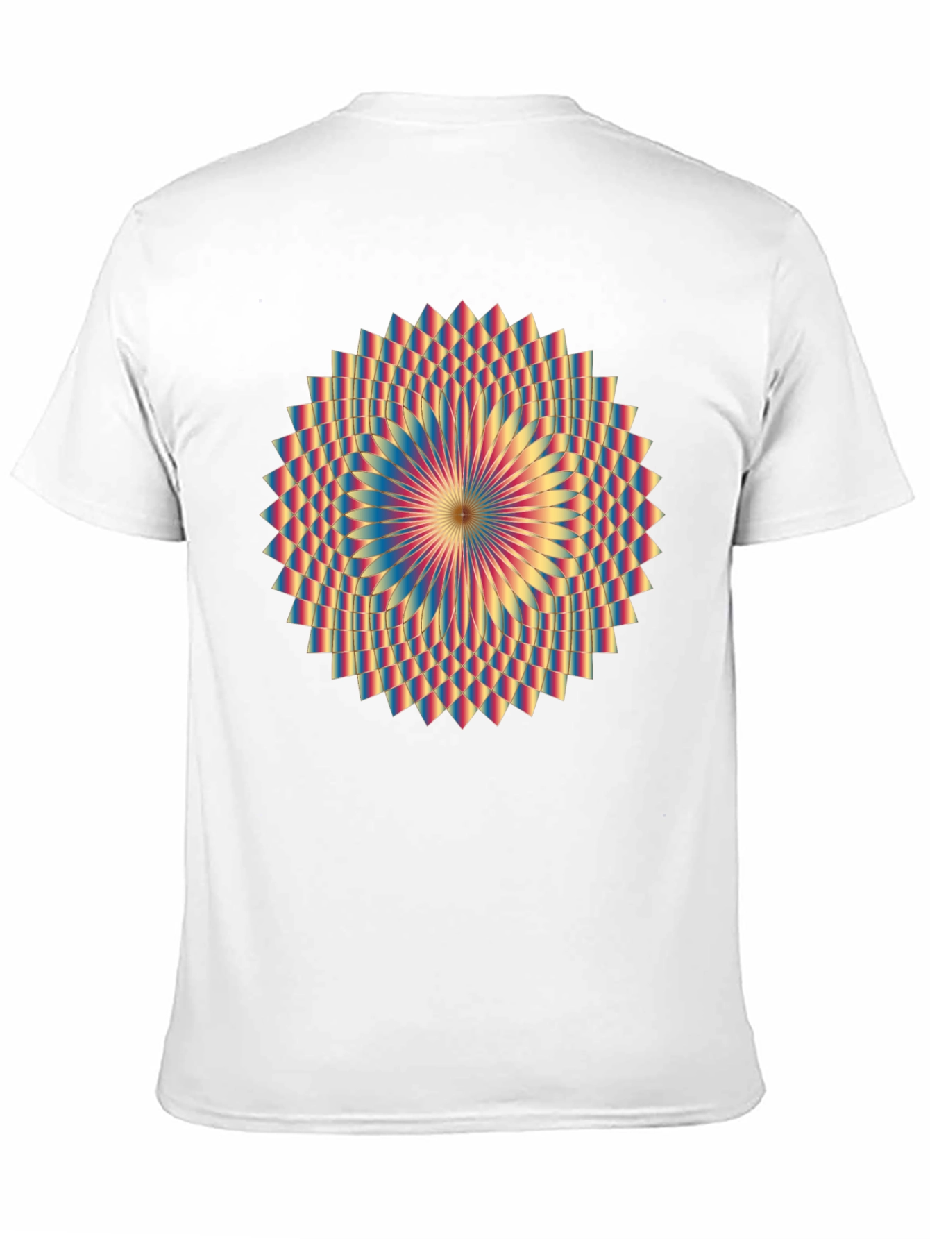 Geometric Mandala Graphic Tee - Black