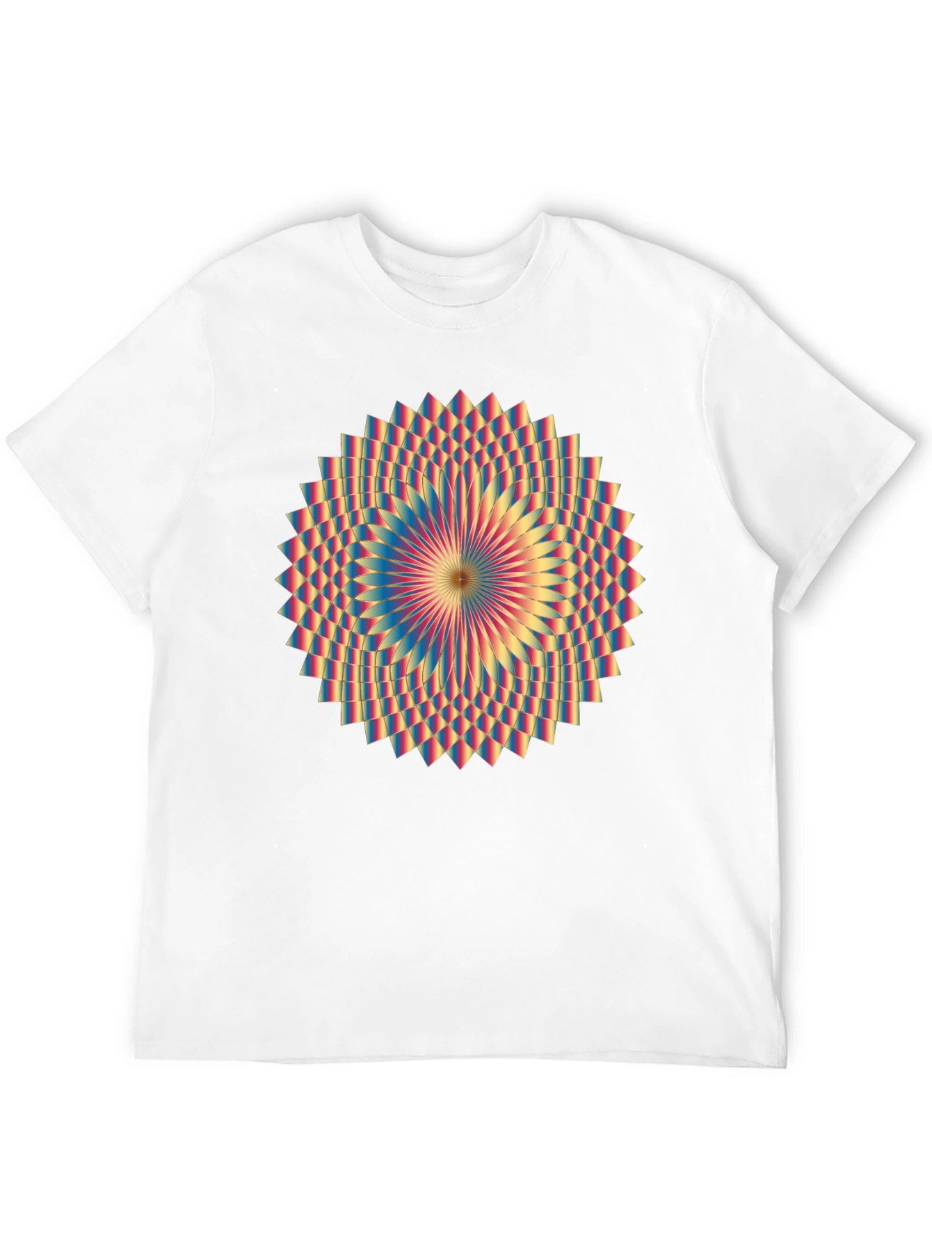 Geometric Mandala Graphic Tee - Black