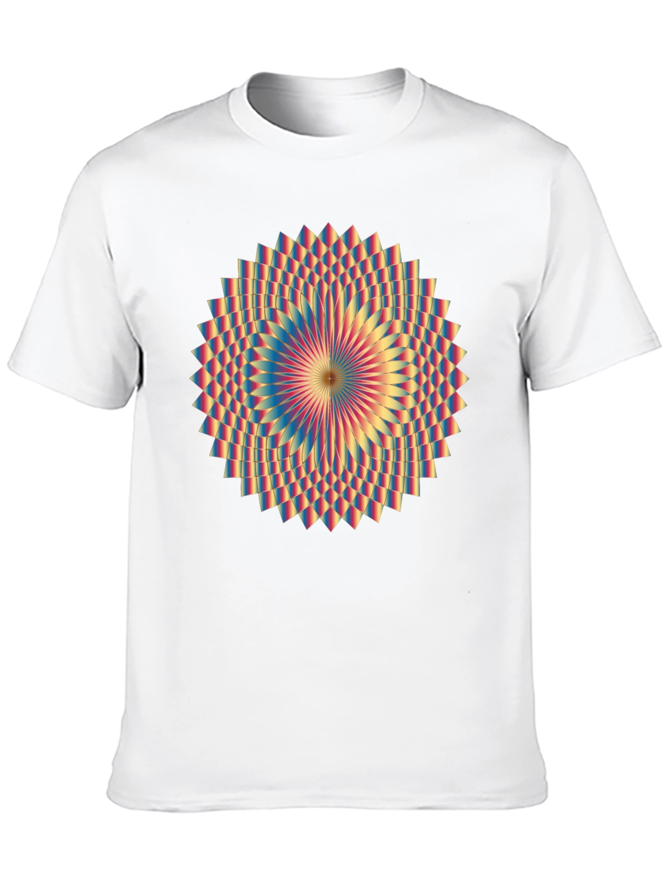 Geometric Mandala Graphic Tee - Black