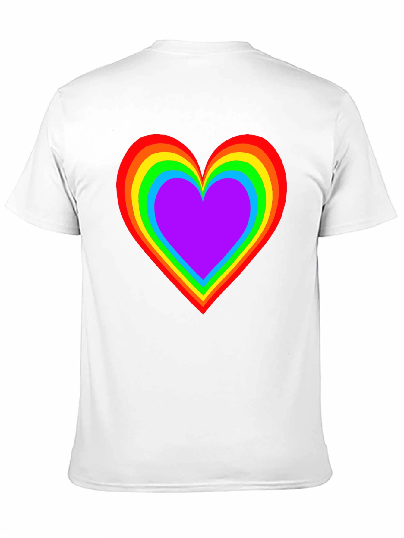 Rainbow Heart Black T-Shirt