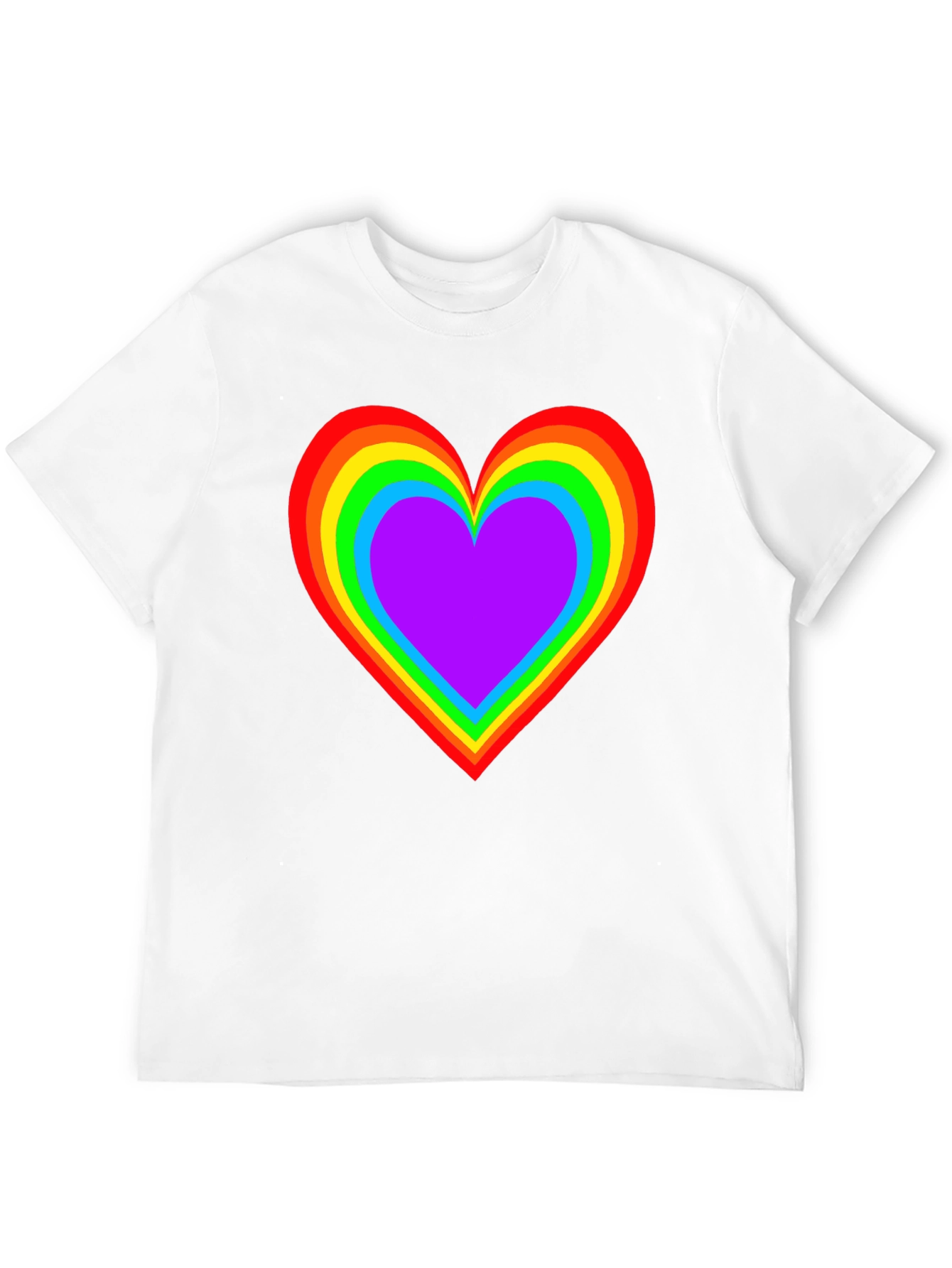 Rainbow Heart Black T-Shirt