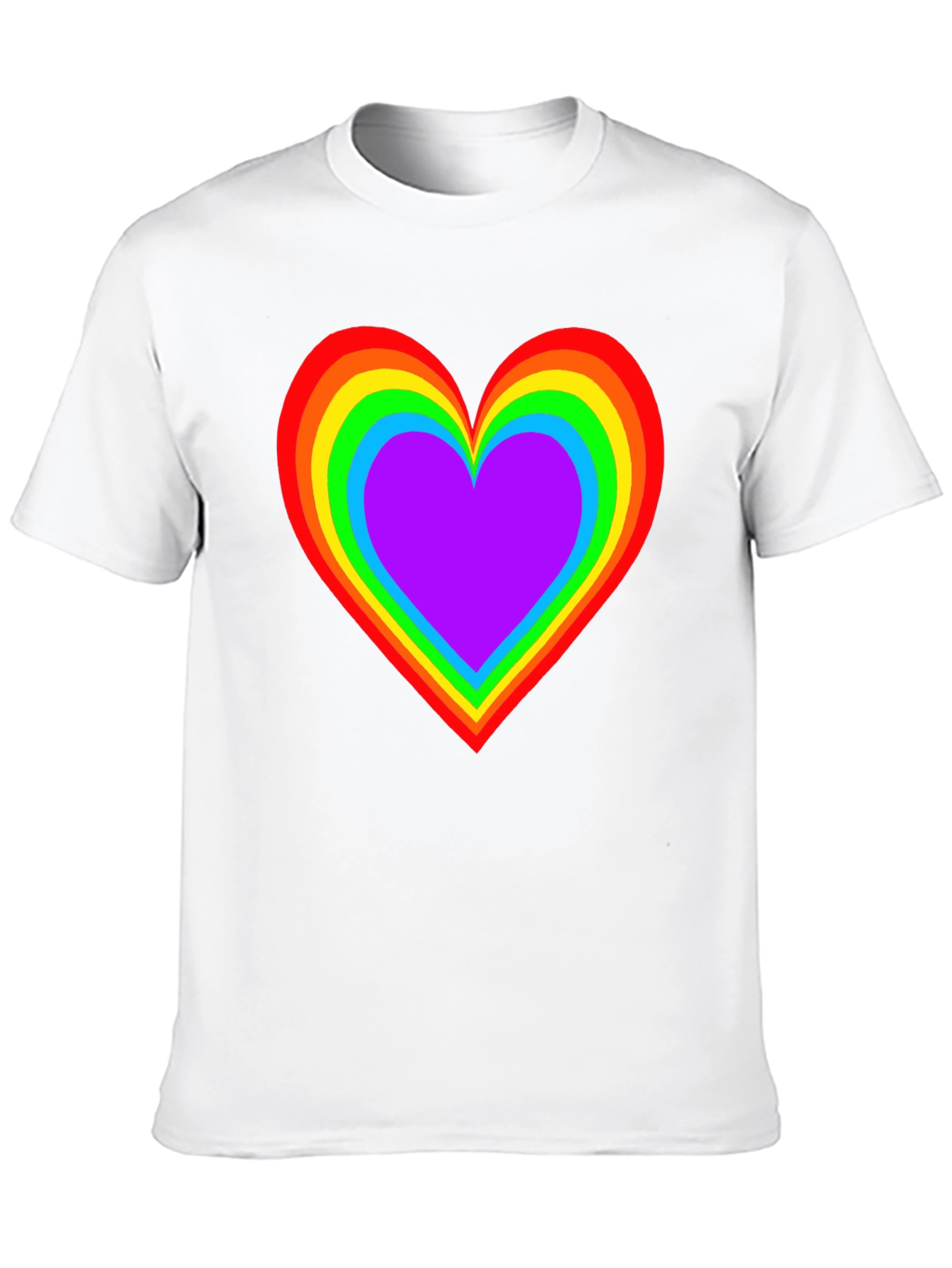 Rainbow Heart Black T-Shirt