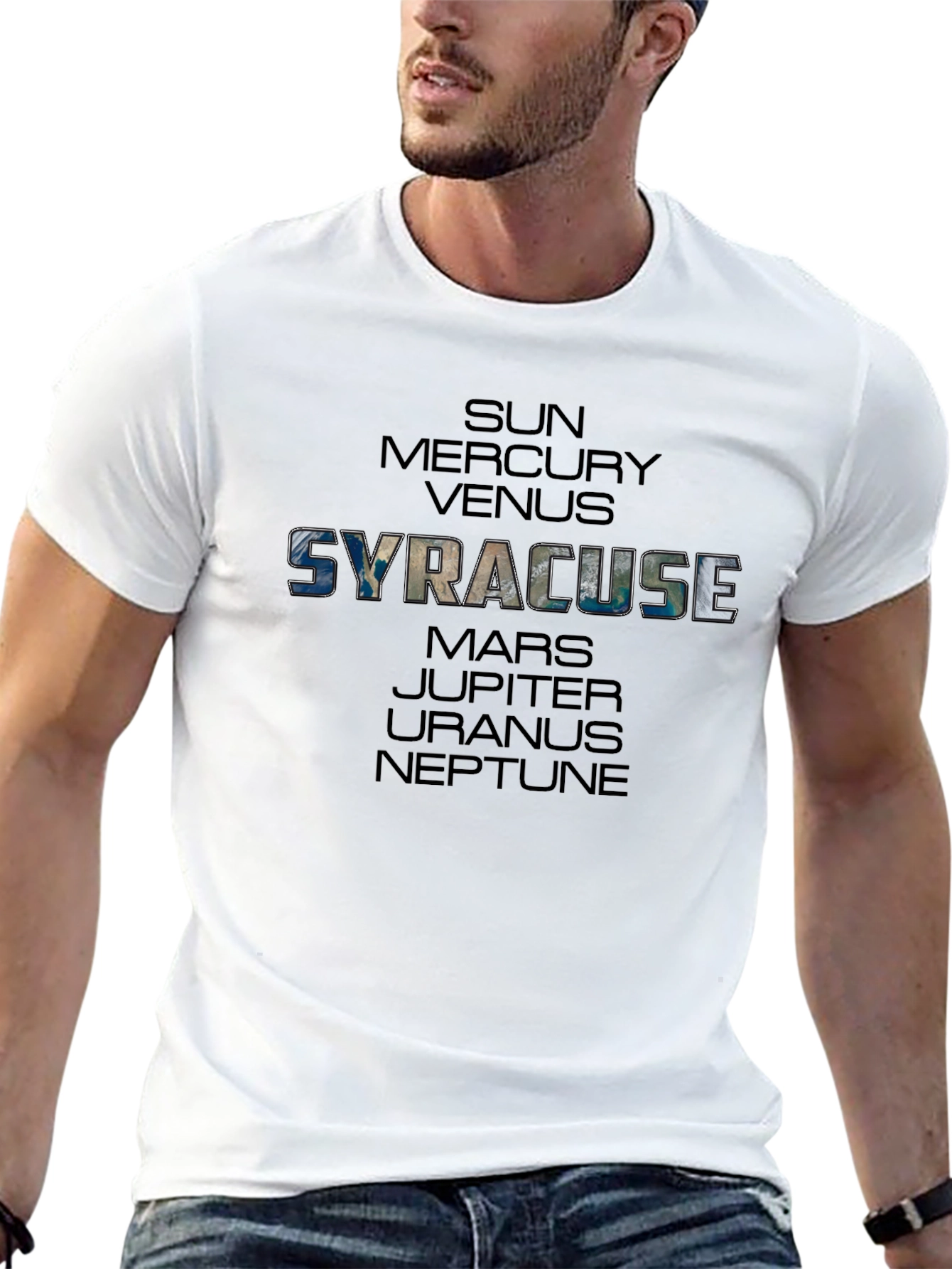 Syracuse Planets Graphic T-Shirt - Black