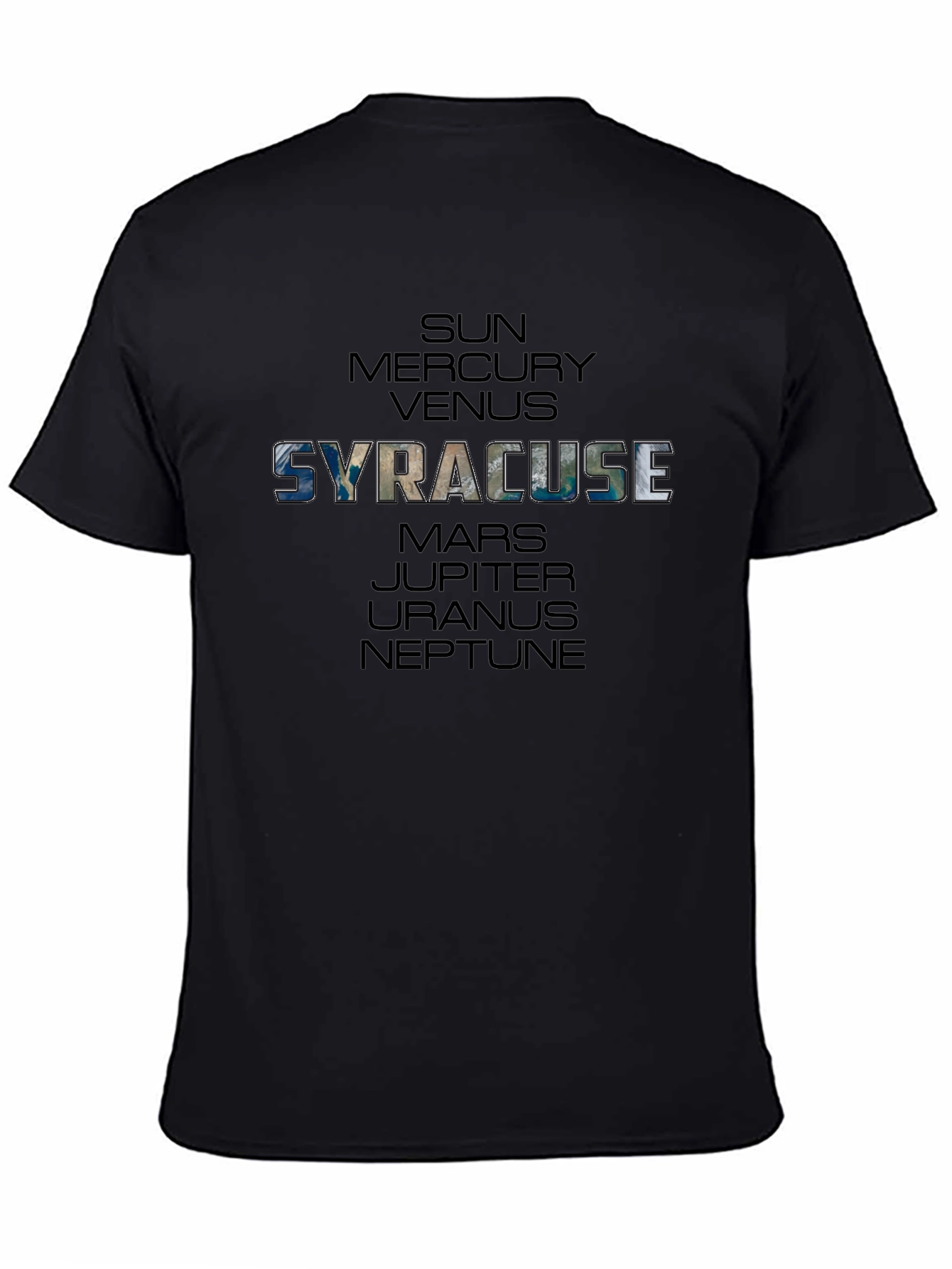 Syracuse Planets Graphic T-Shirt - Black