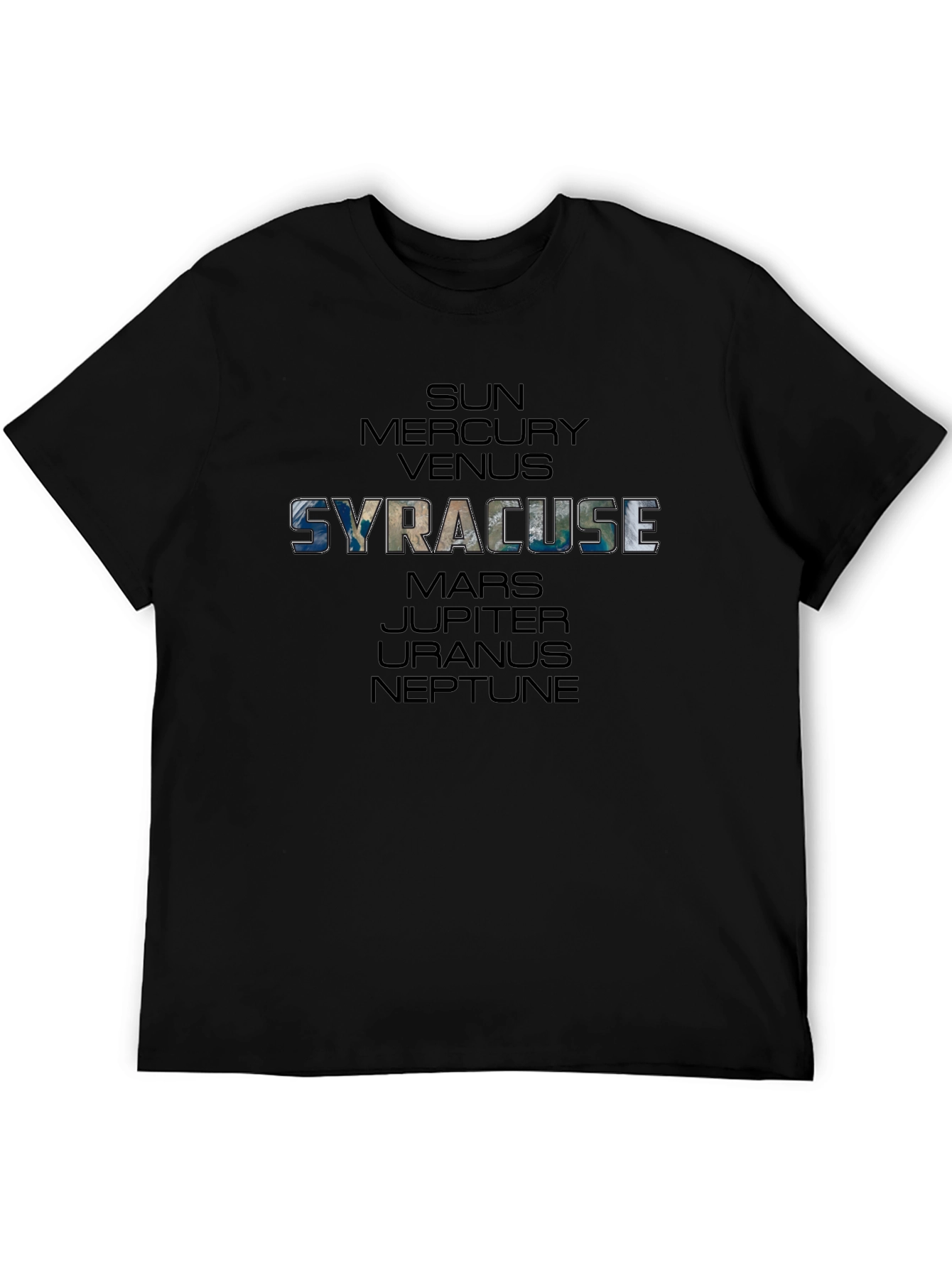 Syracuse Planets Graphic T-Shirt - Black
