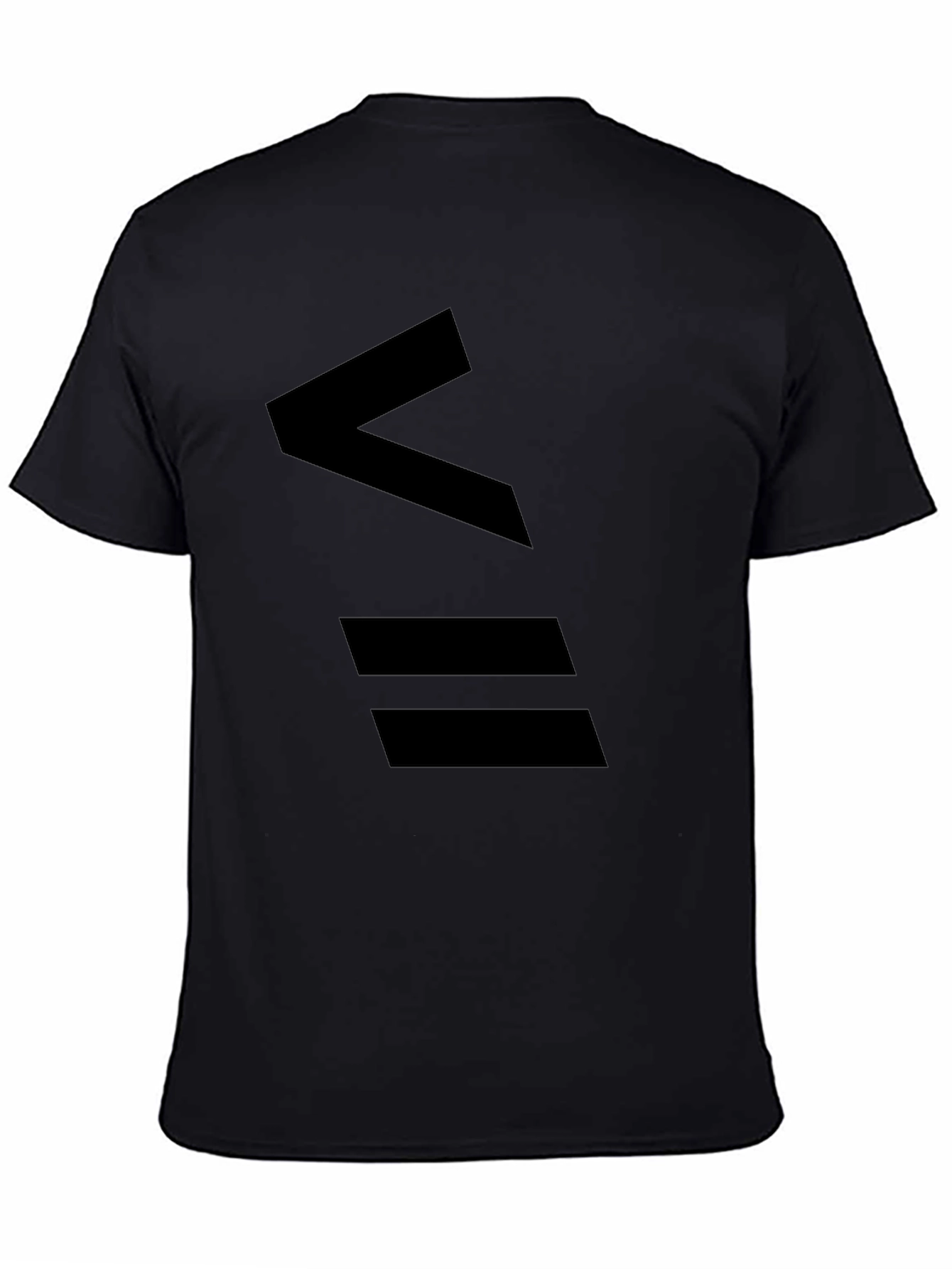 Minimalist Black T-Shirt with Abstract Design
