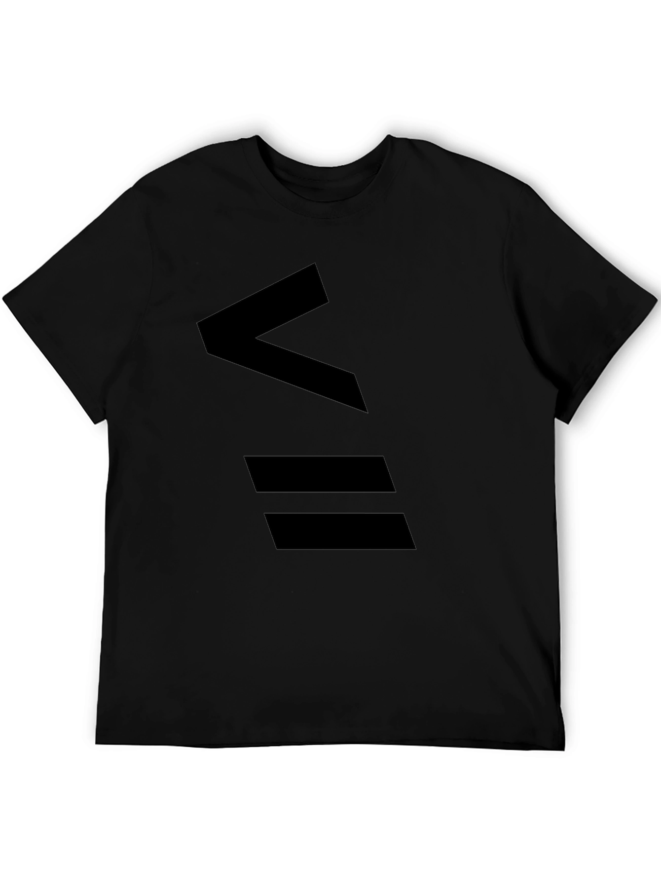 Minimalist Black T-Shirt with Abstract Design
