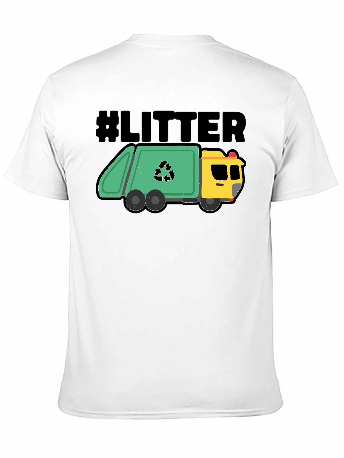 #LITTER Recycling Truck Graphic T-Shirt - Black