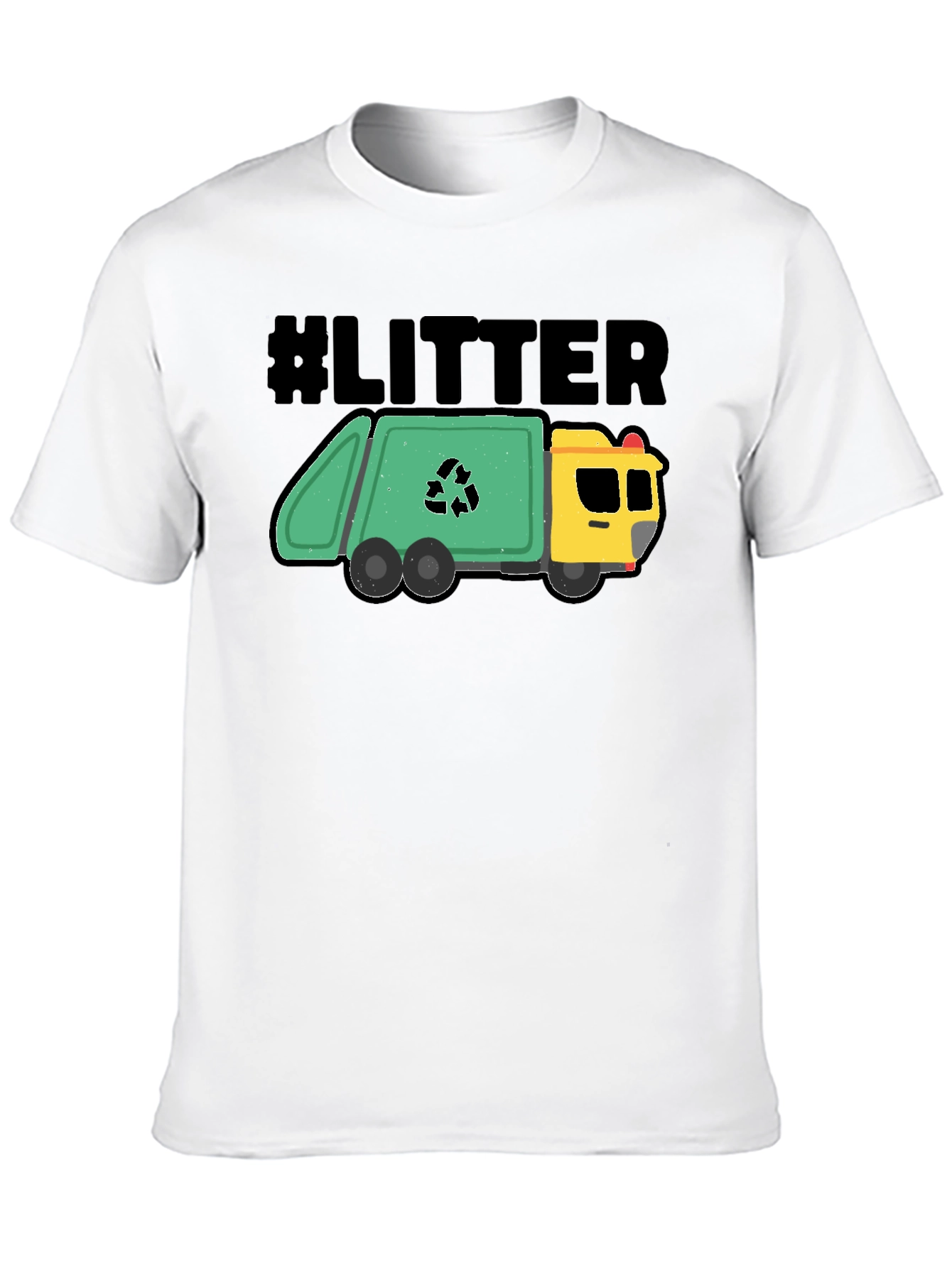 #LITTER Recycling Truck Graphic T-Shirt - Black