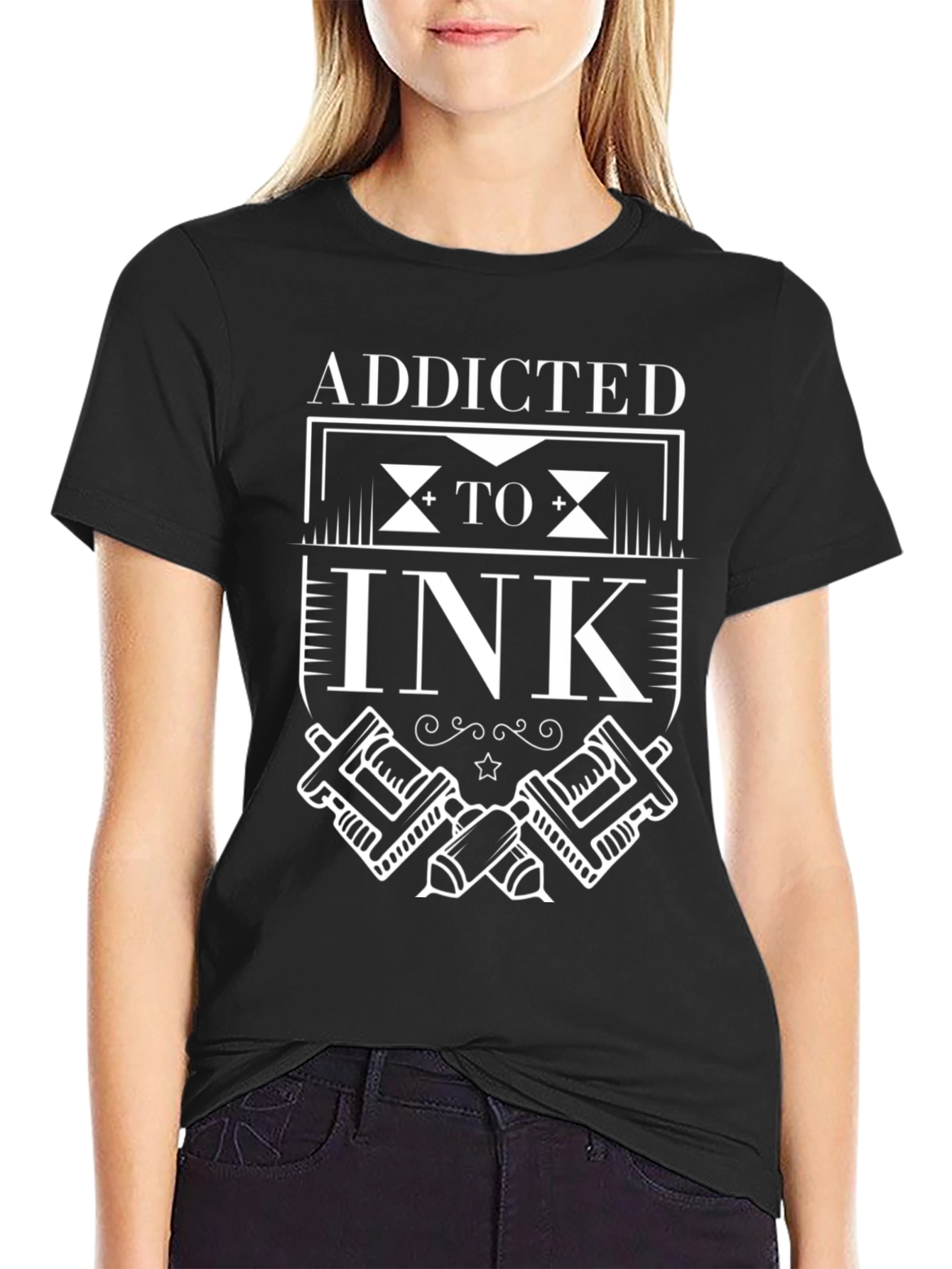Addicted to Ink Graphic Tee - Tattoo Artist Style