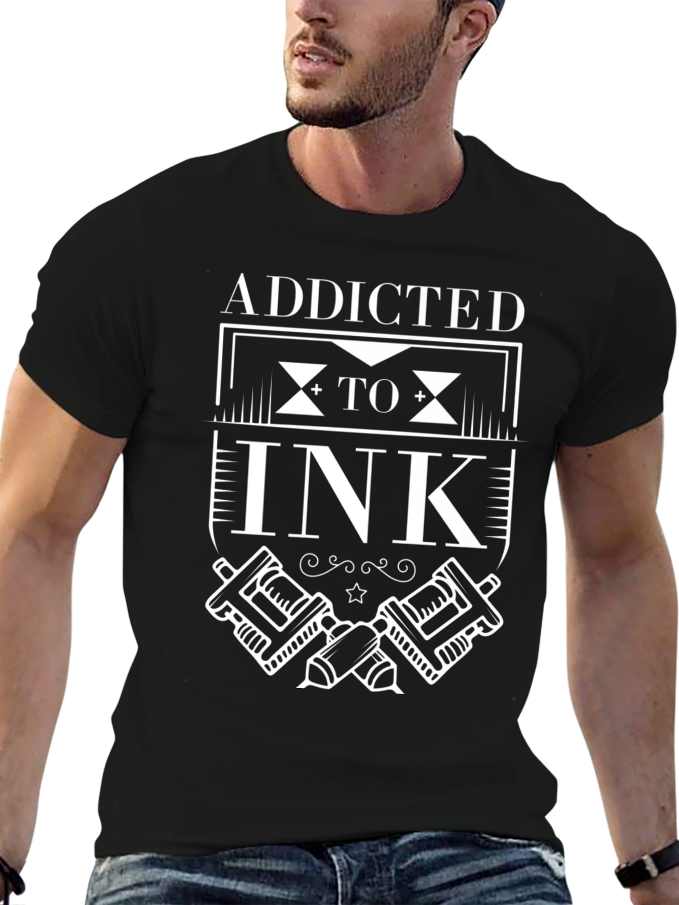 Addicted to Ink Graphic Tee - Tattoo Artist Style