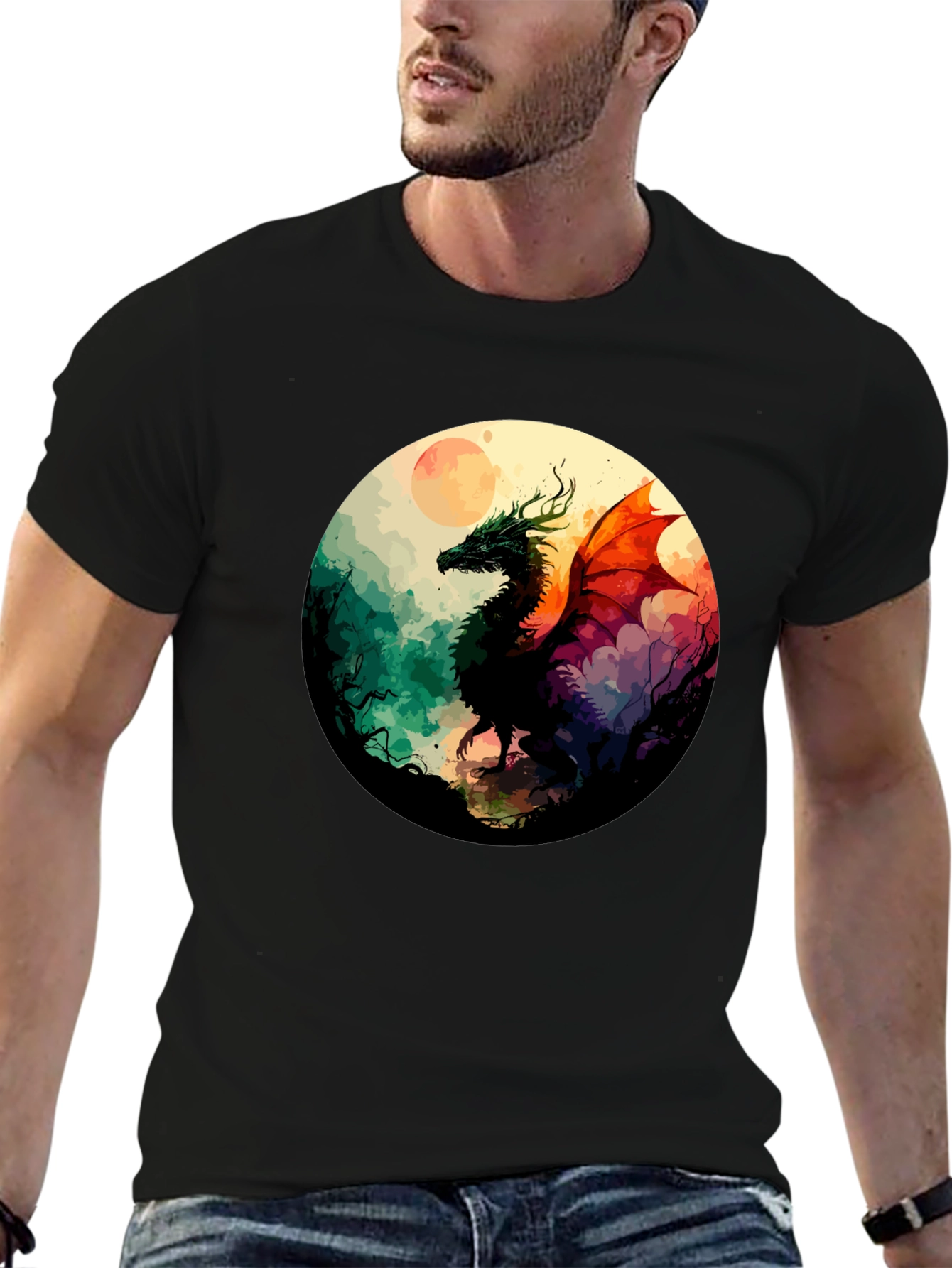Dragon Art T-Shirt - Fantasy Design