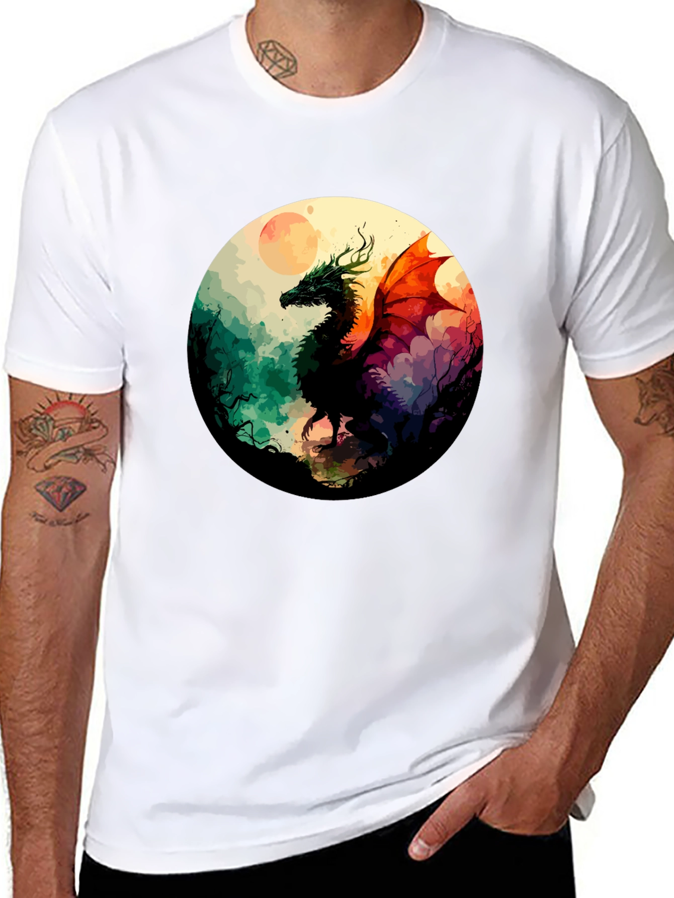 Dragon Art T-Shirt - Fantasy Design