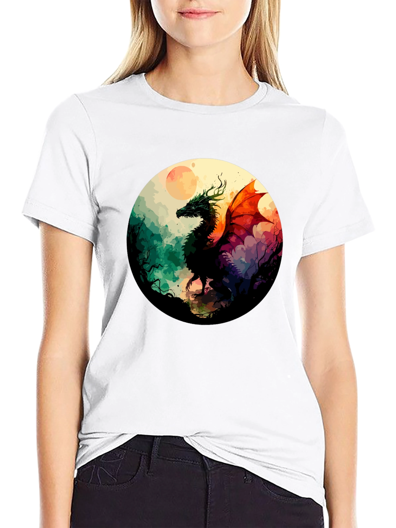 Dragon Art T-Shirt - Fantasy Design