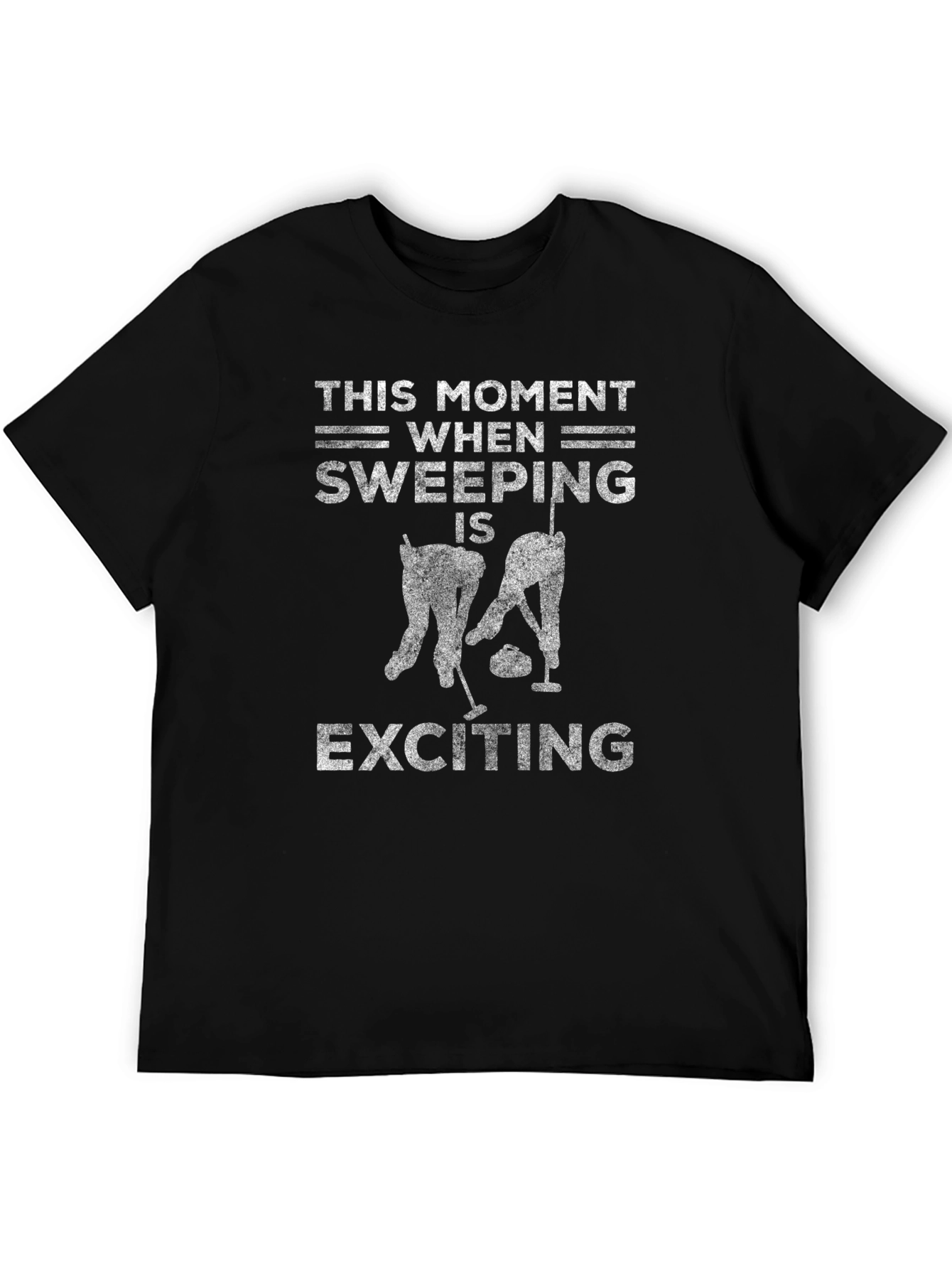 Curling Humor Graphic Tee - Sweeping is Exciting