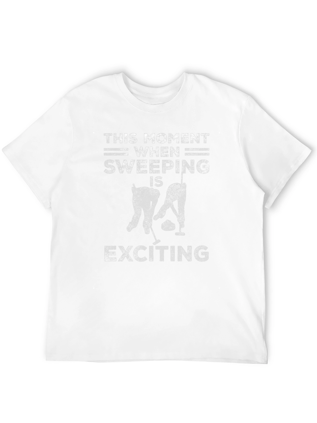Curling Humor Graphic Tee - Sweeping is Exciting