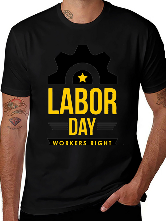Labor Day Workers Right Graphic Tee - Black