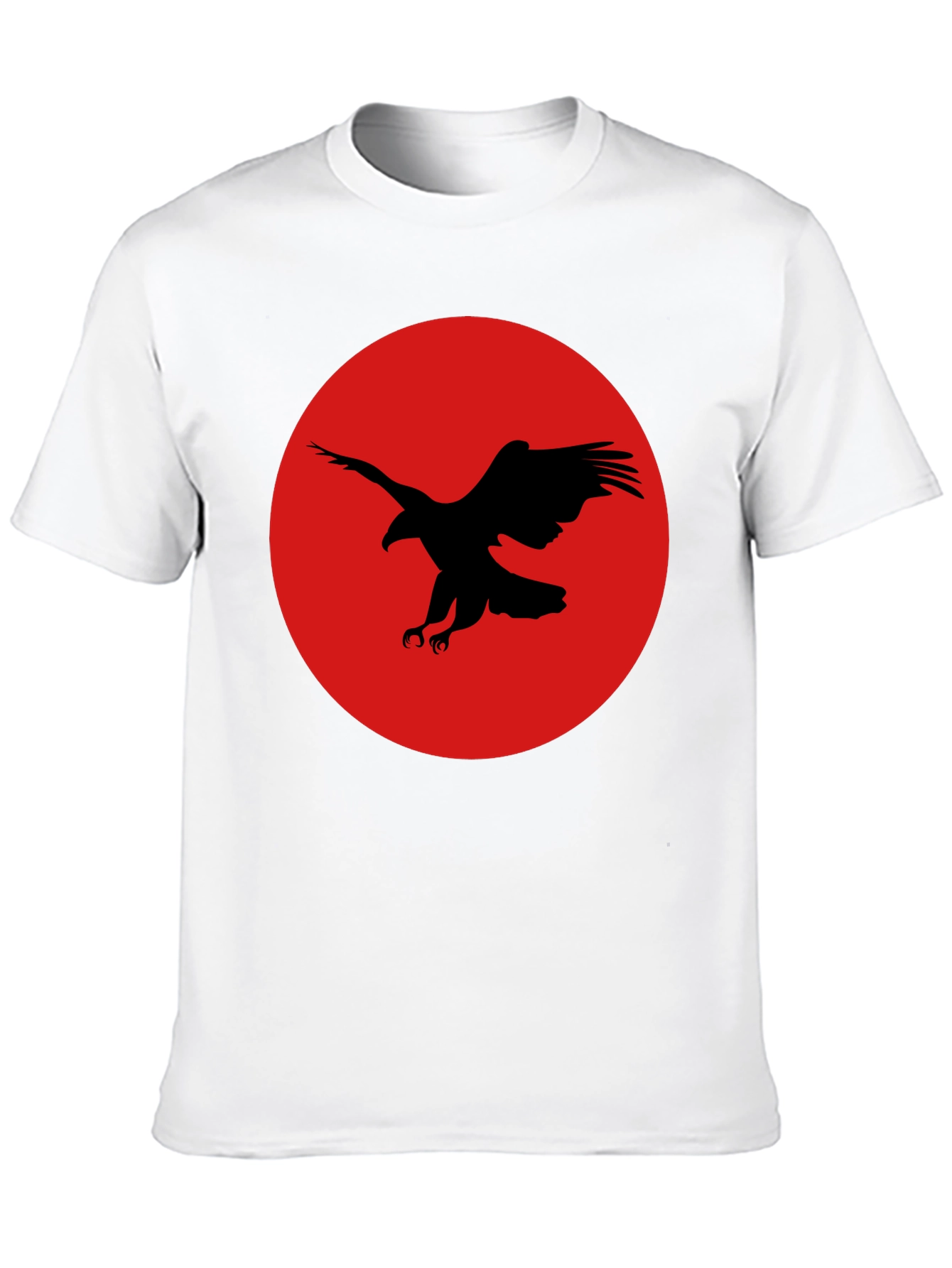 Black Eagle Graphic Tee - Red Circle Design