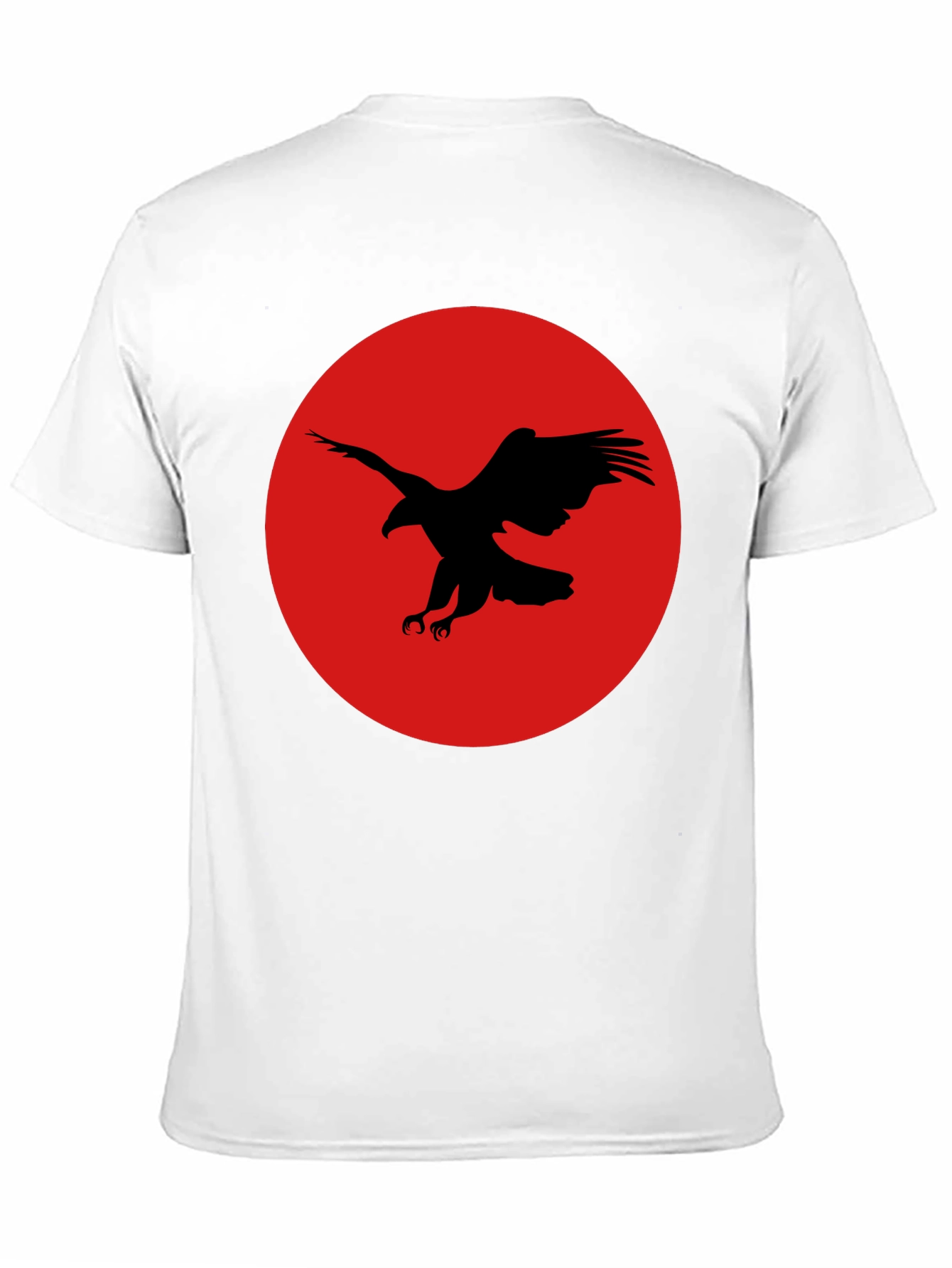 Black Eagle Graphic Tee - Red Circle Design