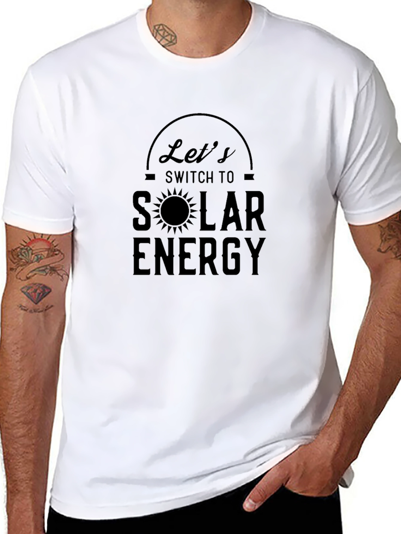 Lets Switch to Solar Energy Black T-Shirt
