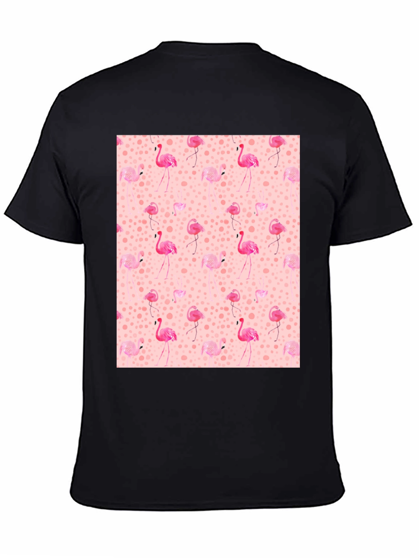 Flamingo Print Tee - Novelty Graphic T-Shirt