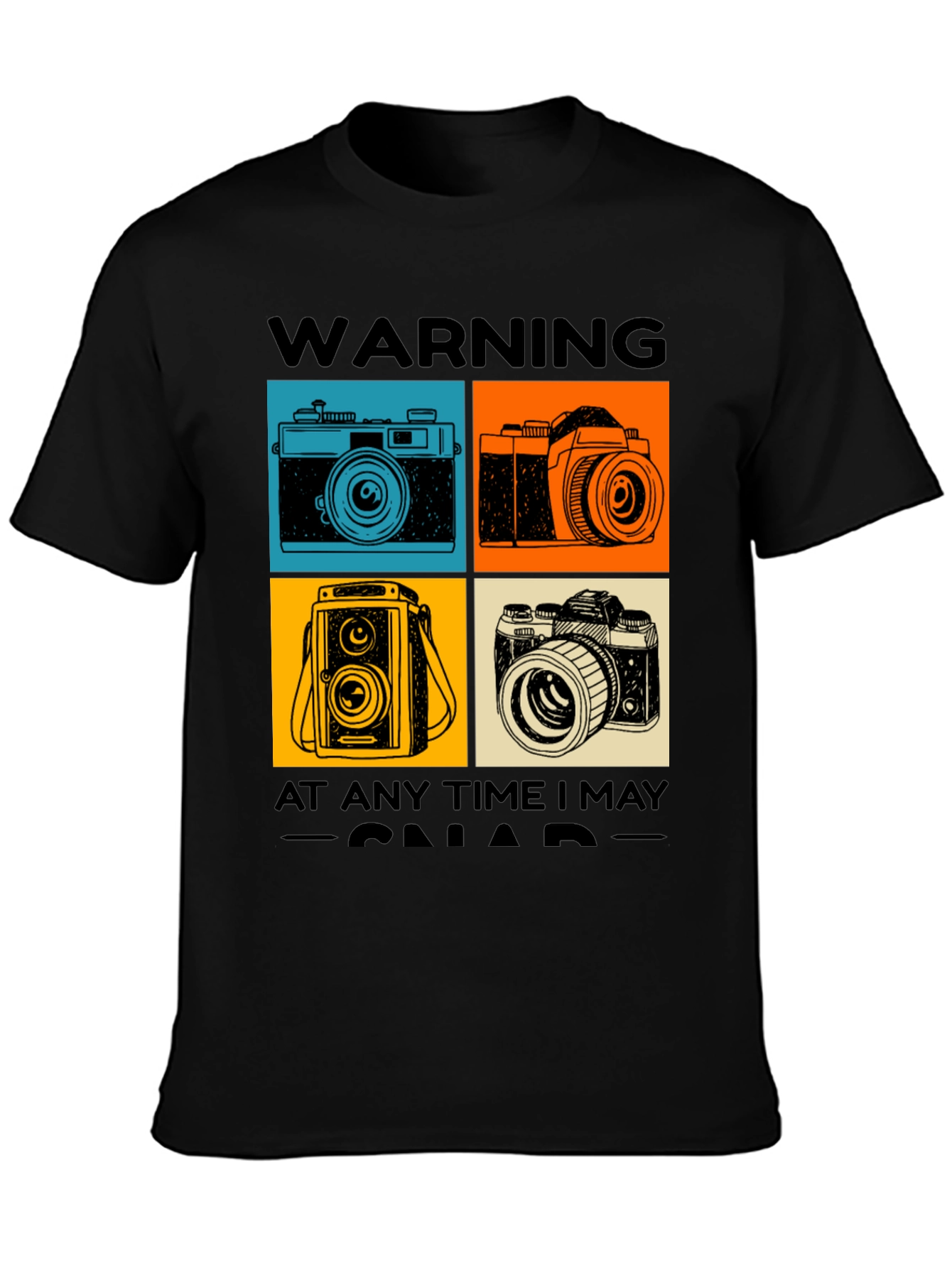 Warning May Snap T-Shirt - Camera Graphic Tee