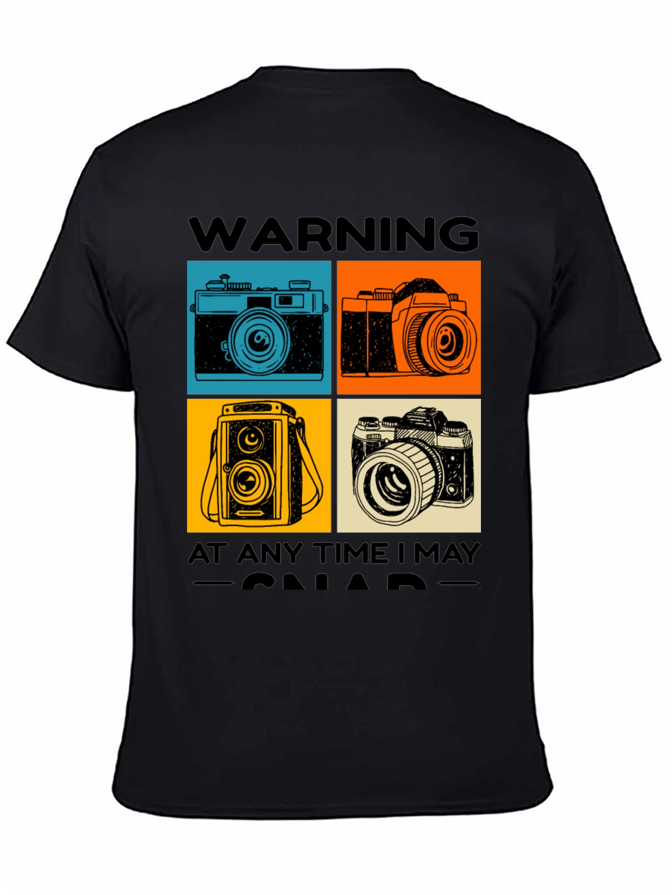 Warning May Snap T-Shirt - Camera Graphic Tee