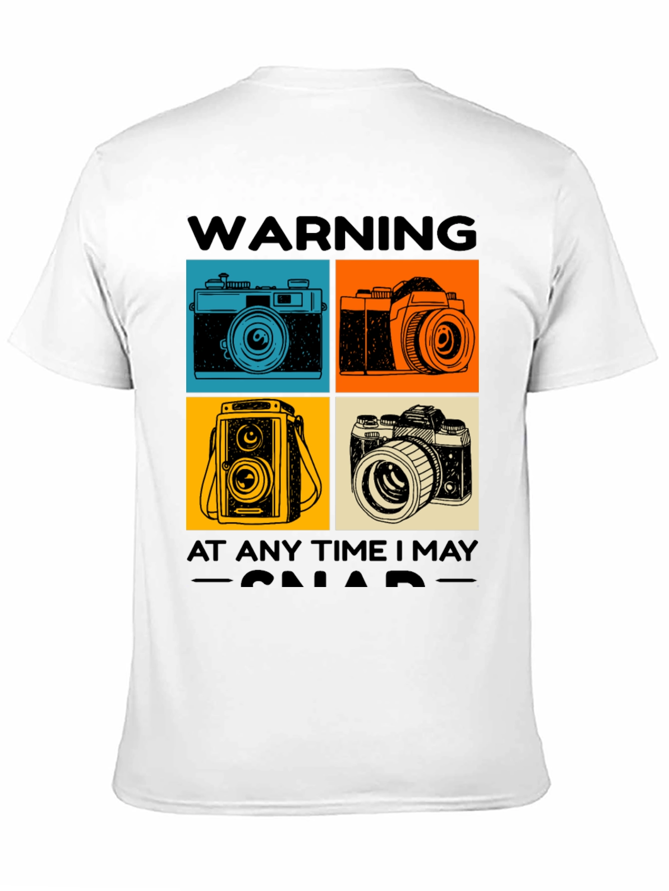 Warning May Snap T-Shirt - Camera Graphic Tee