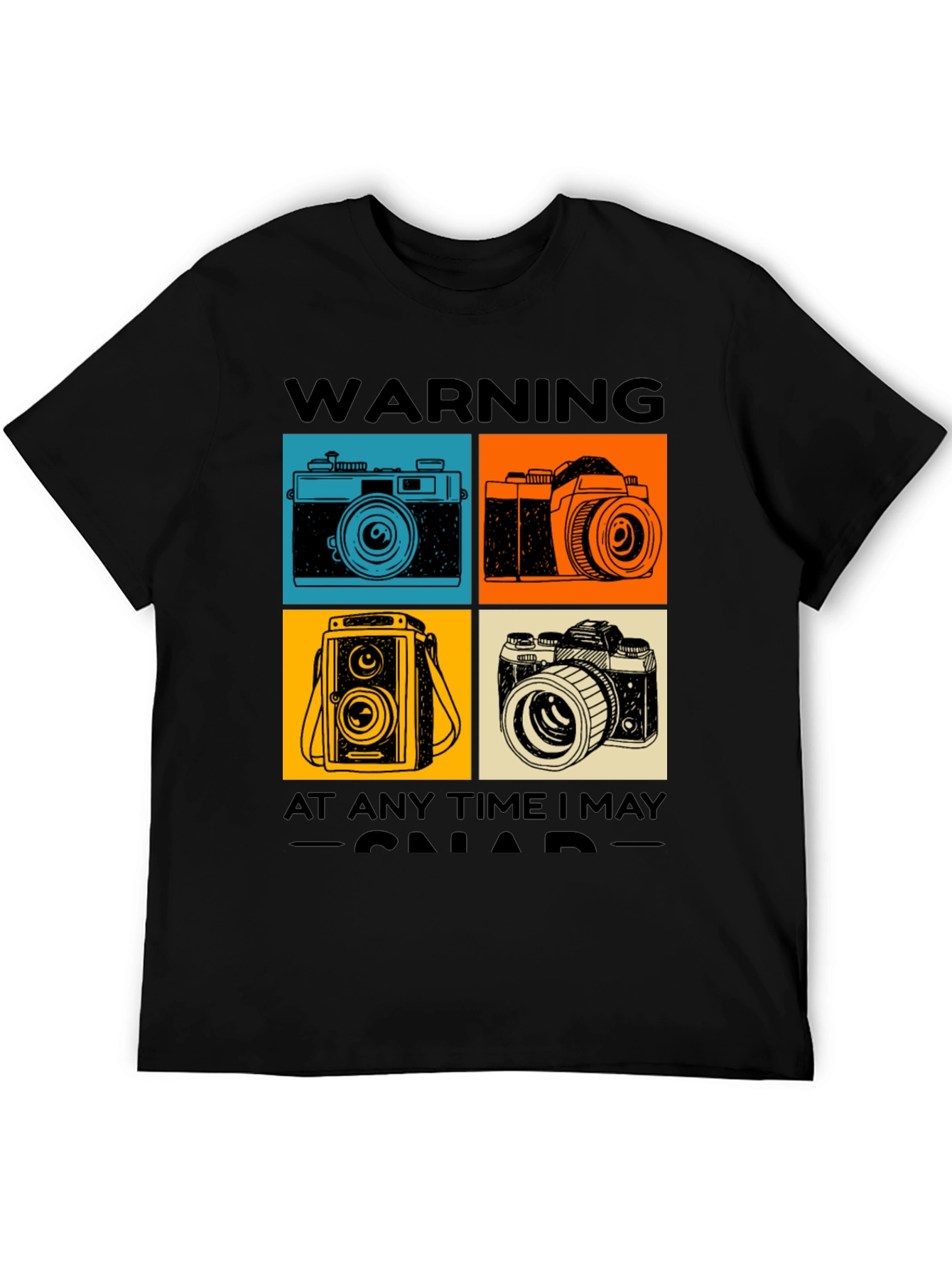 Warning May Snap T-Shirt - Camera Graphic Tee