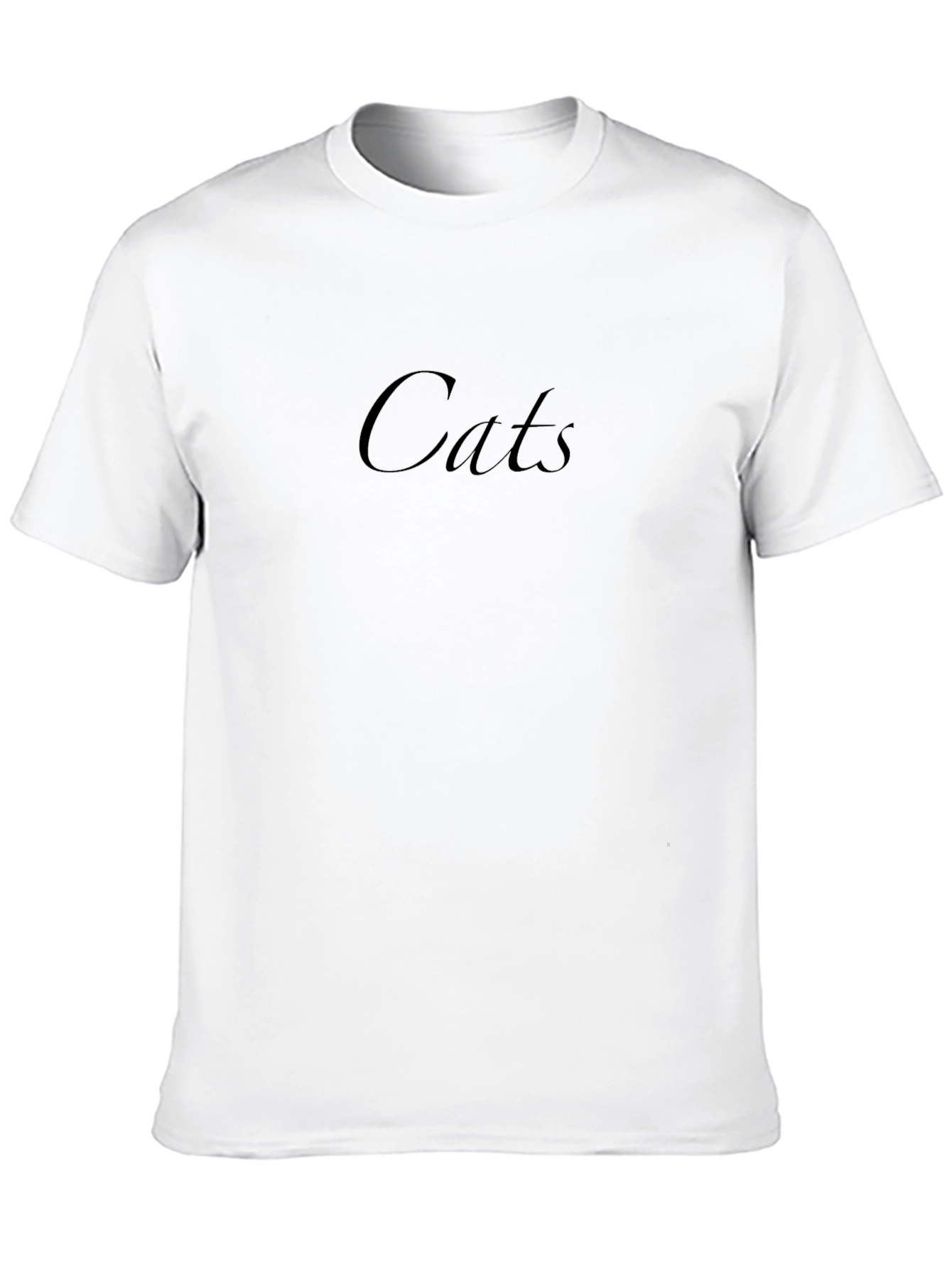 Cats Graphic Tee - Trendy Black T-Shirt