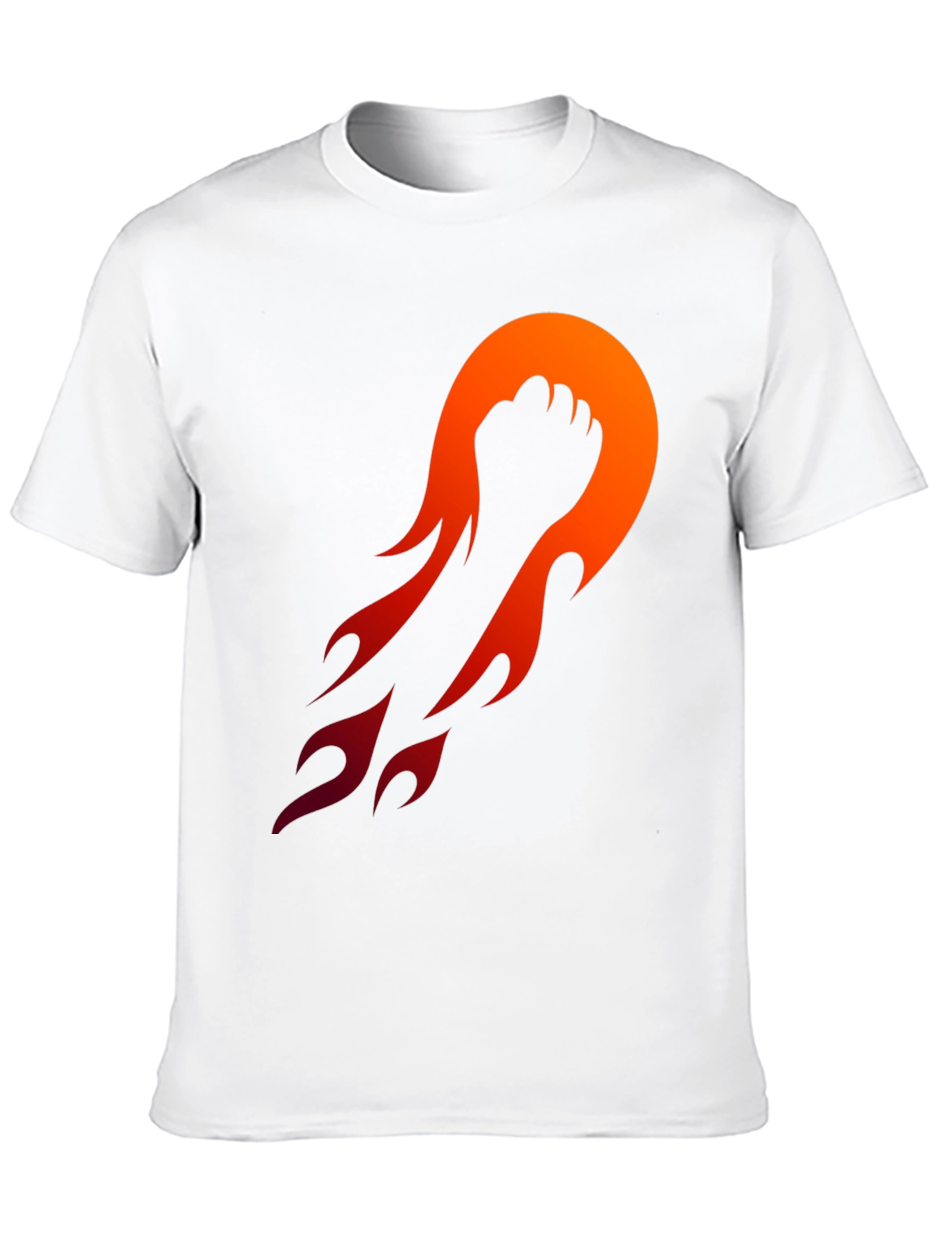 Fiery Fist Graphic Tee - Black Cotton Blend
