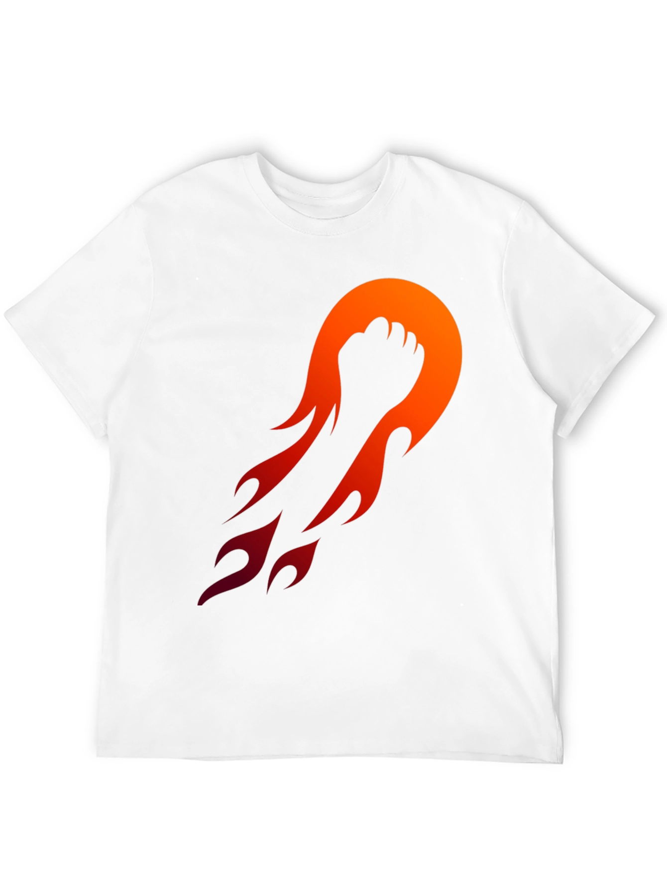 Fiery Fist Graphic Tee - Black Cotton Blend