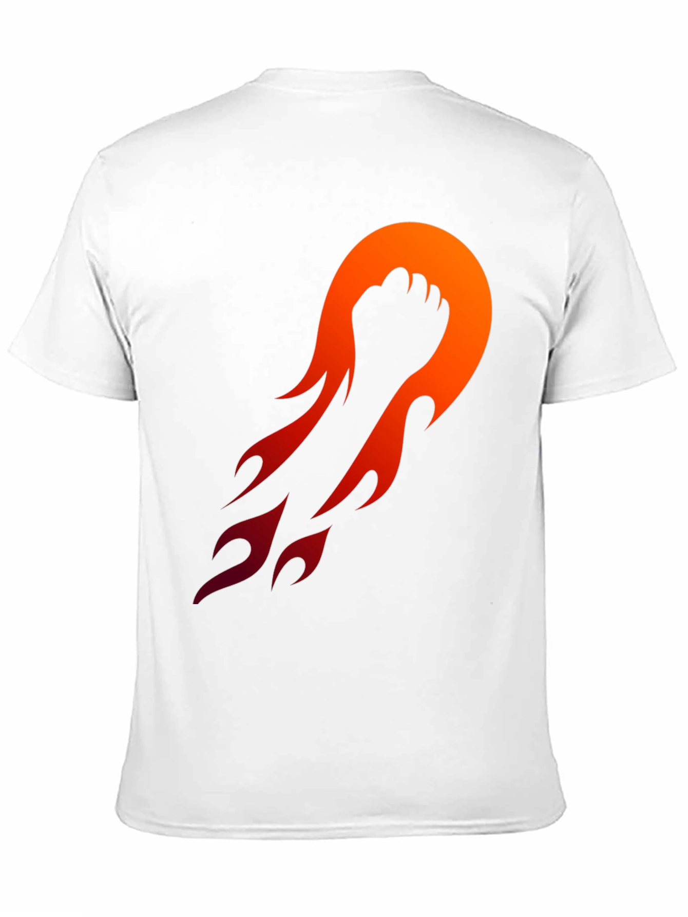 Fiery Fist Graphic Tee - Black Cotton Blend