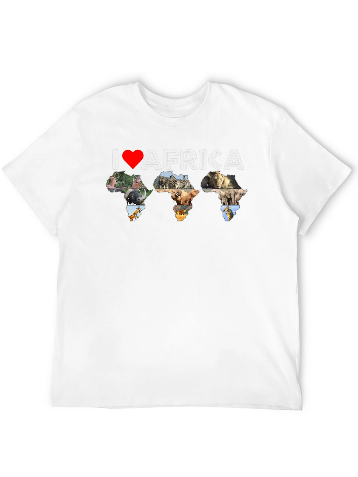 I Love Africa T-Shirt - Wildlife Design