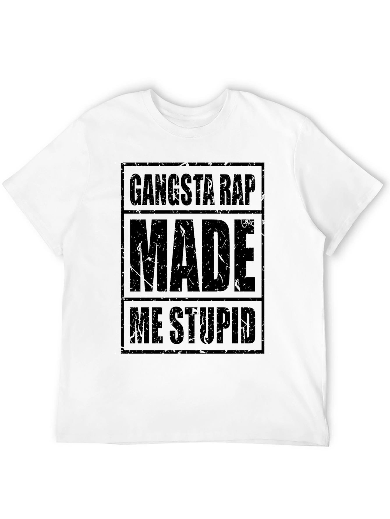 Gangsta Rap Made Me Stupid Black Graphic Tee