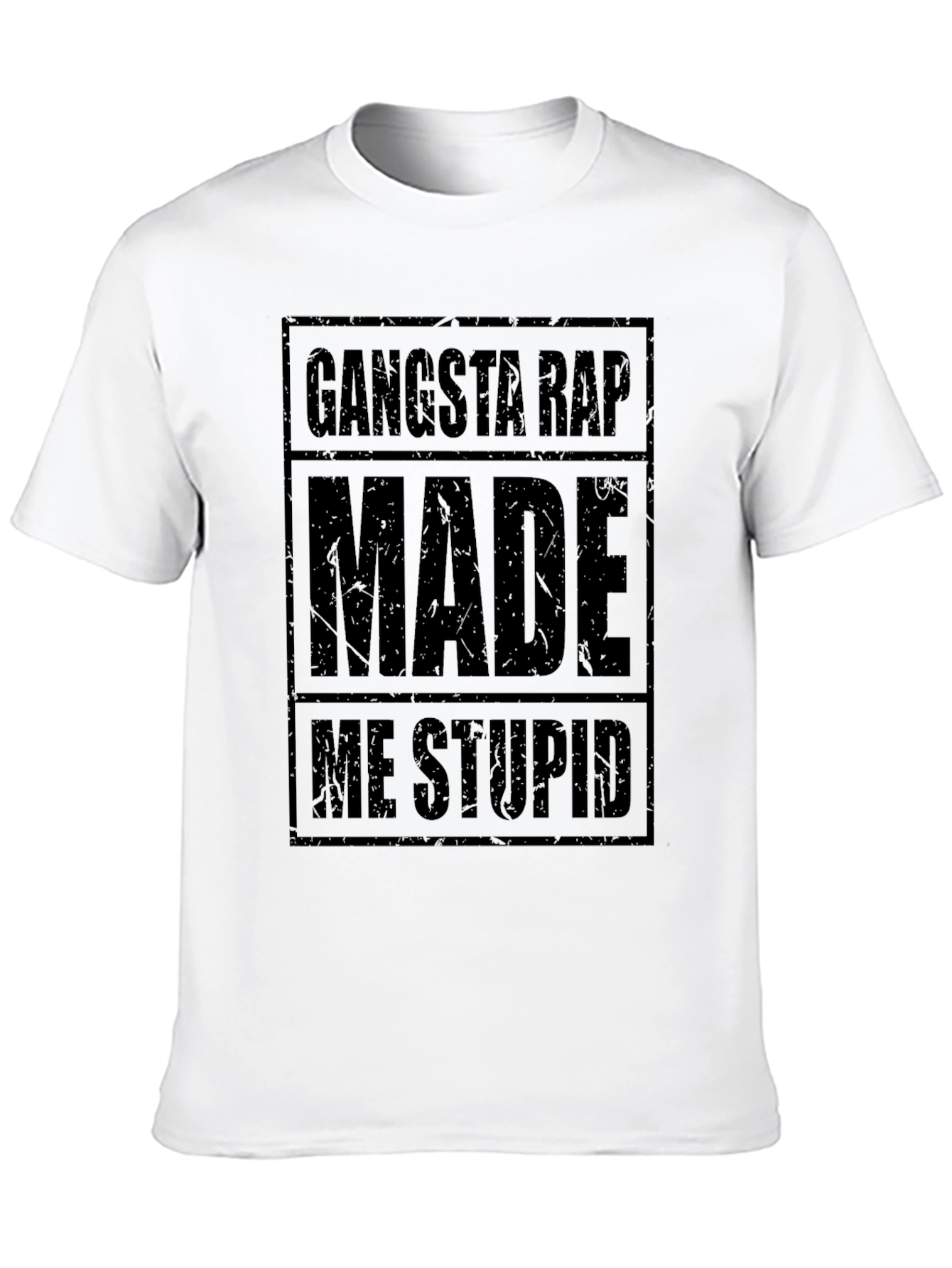 Gangsta Rap Made Me Stupid Black Graphic Tee