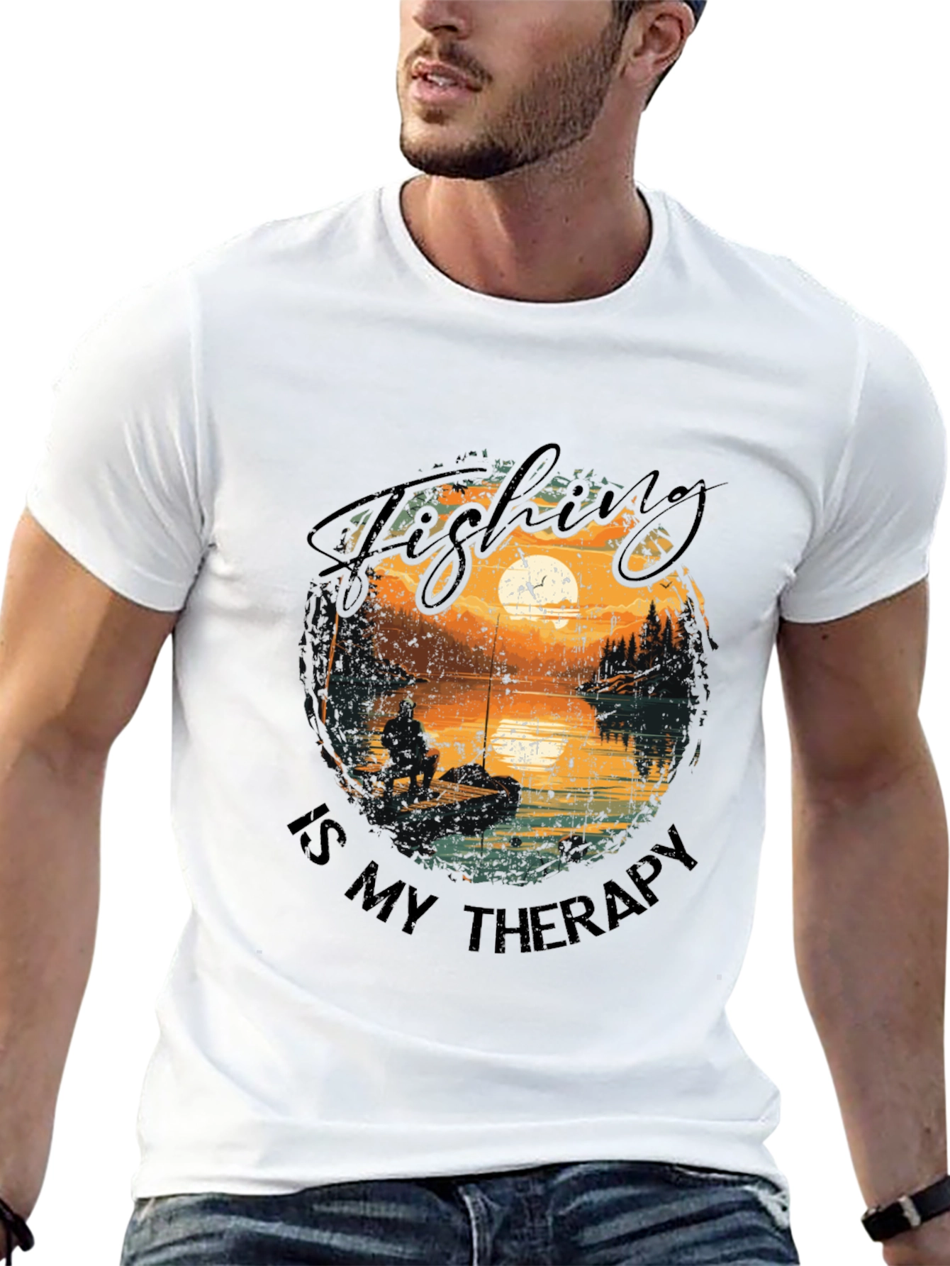Fishing Therapy T-Shirt - Outdoor Lover Tee