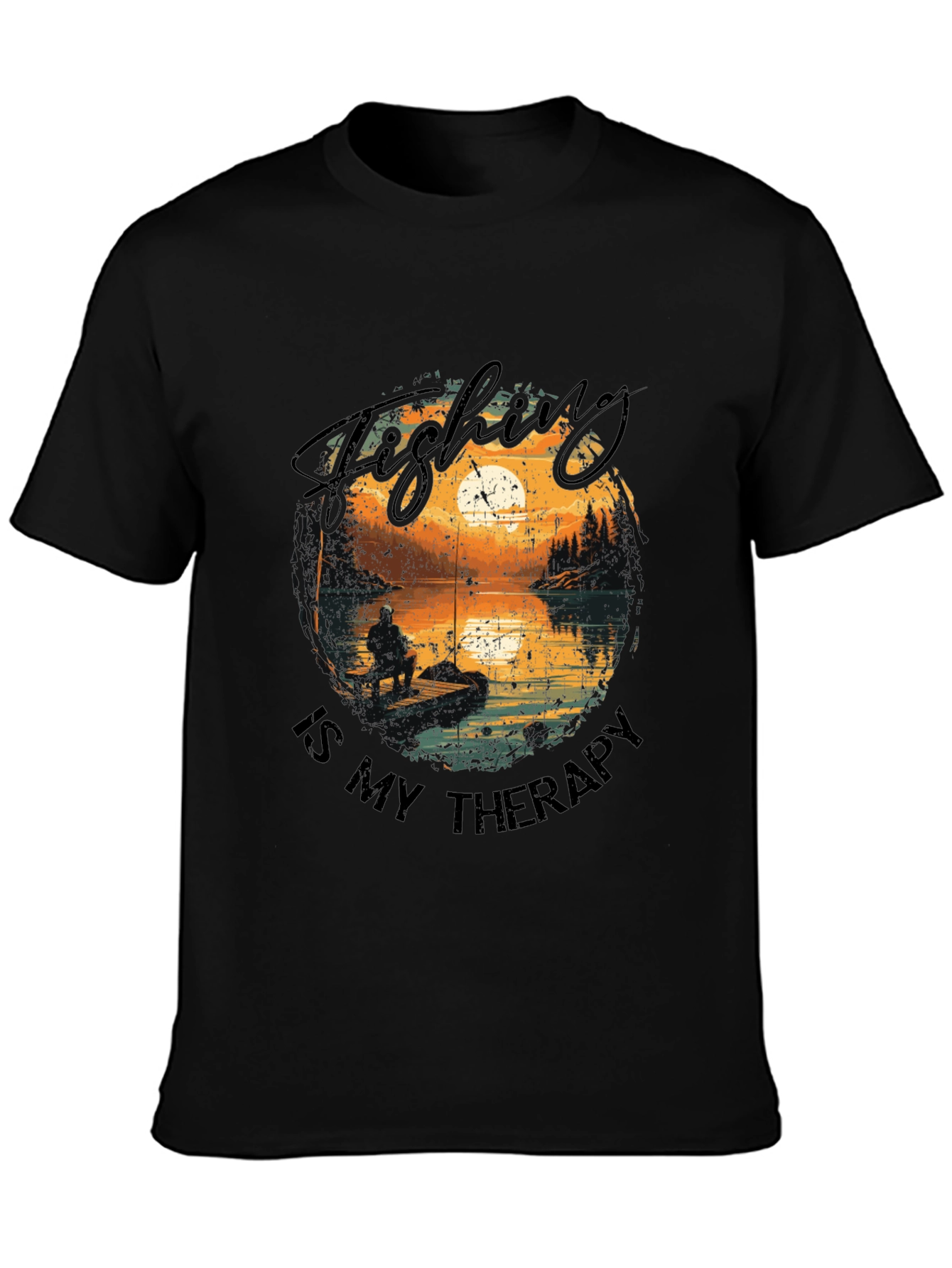 Fishing Therapy T-Shirt - Outdoor Lover Tee