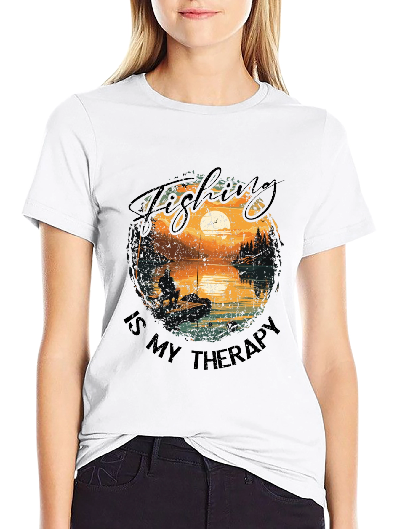Fishing Therapy T-Shirt - Outdoor Lover Tee