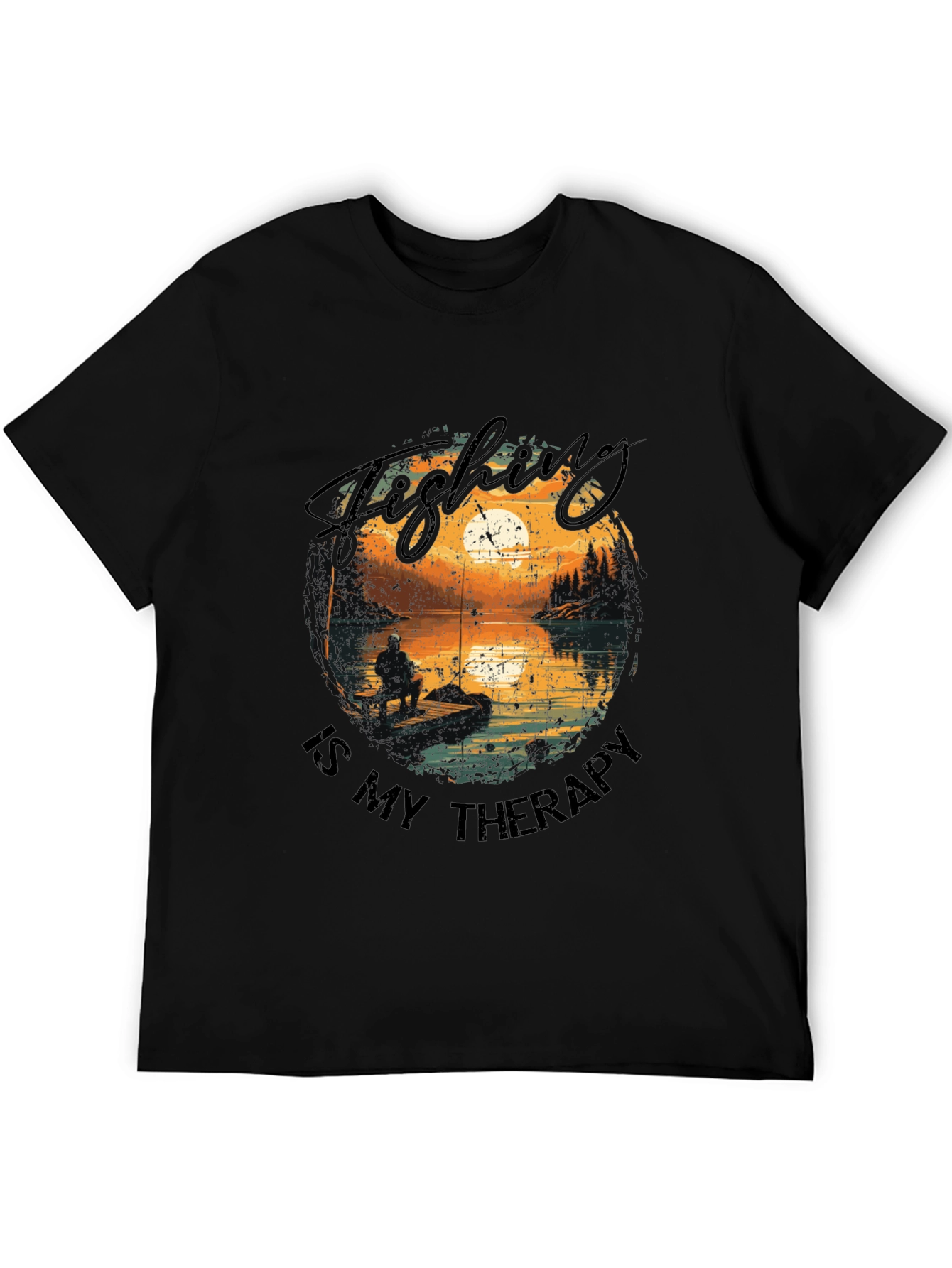 Fishing Therapy T-Shirt - Outdoor Lover Tee