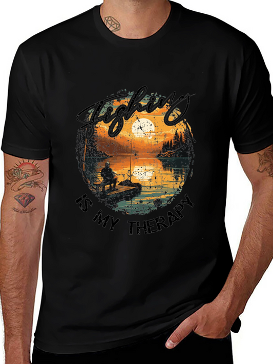Fishing Therapy T-Shirt - Outdoor Lover Tee