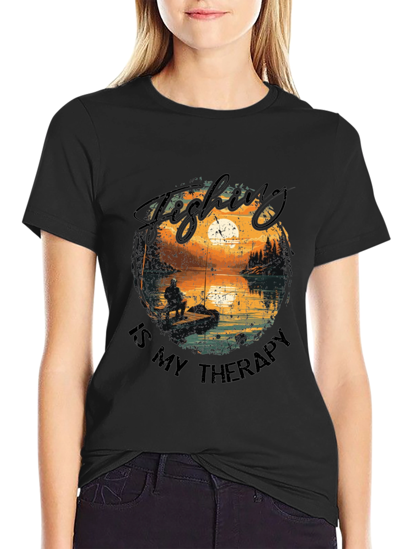 Fishing Therapy T-Shirt - Outdoor Lover Tee