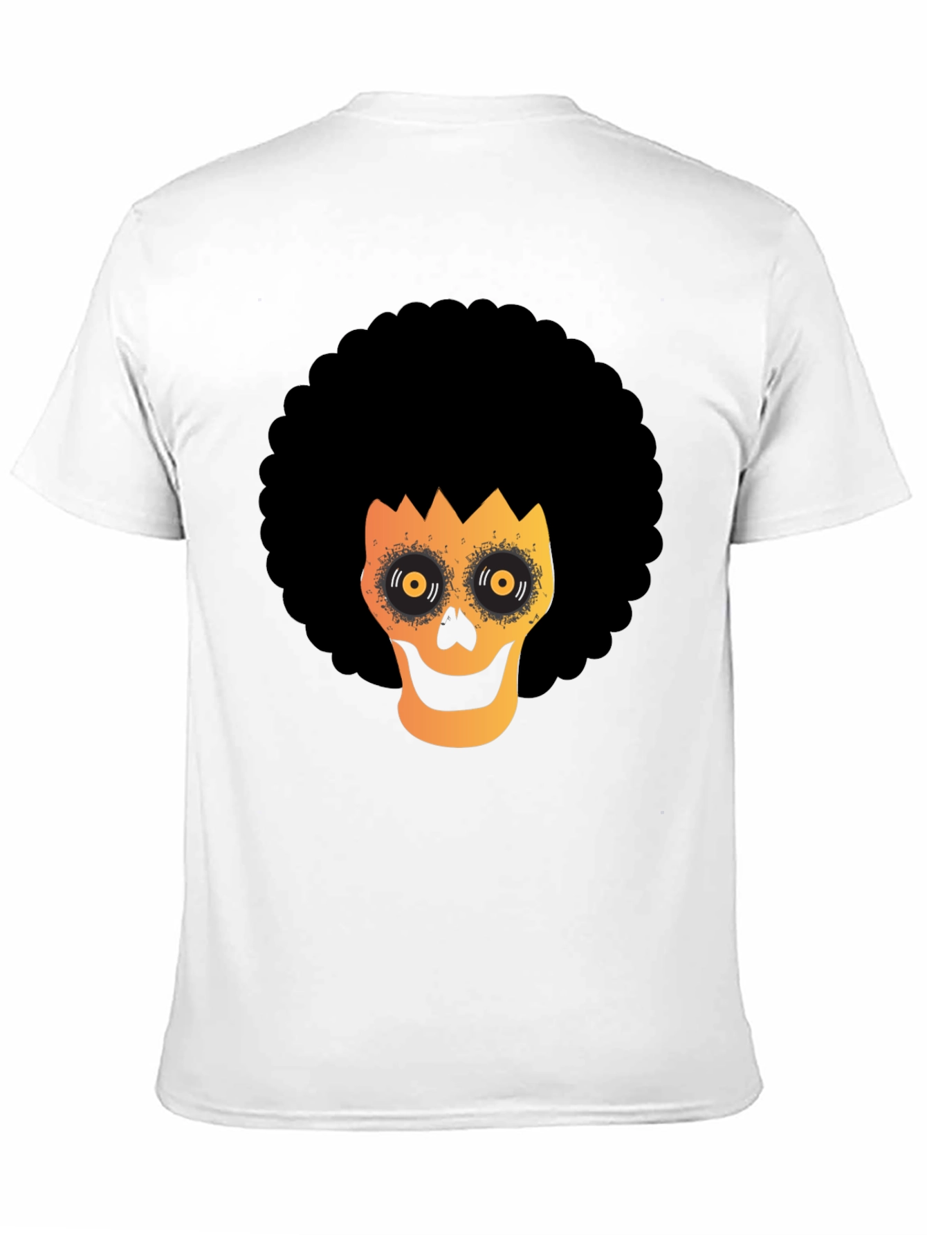 Afro Skull Graphic Tee - Spooky Fun!