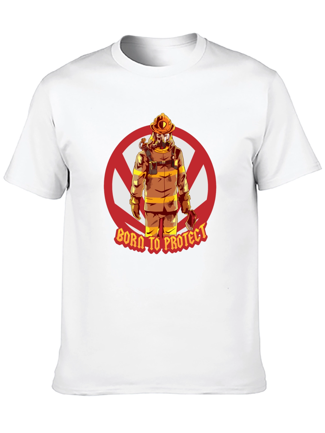 Born to Protect Firefighter Graphic T-Shirt