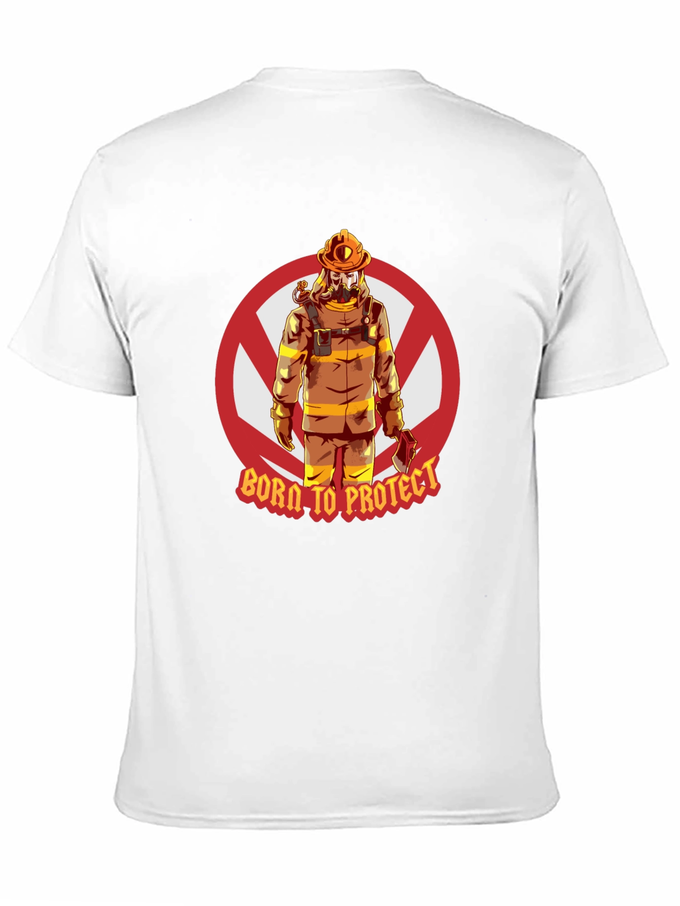 Born to Protect Firefighter Graphic T-Shirt