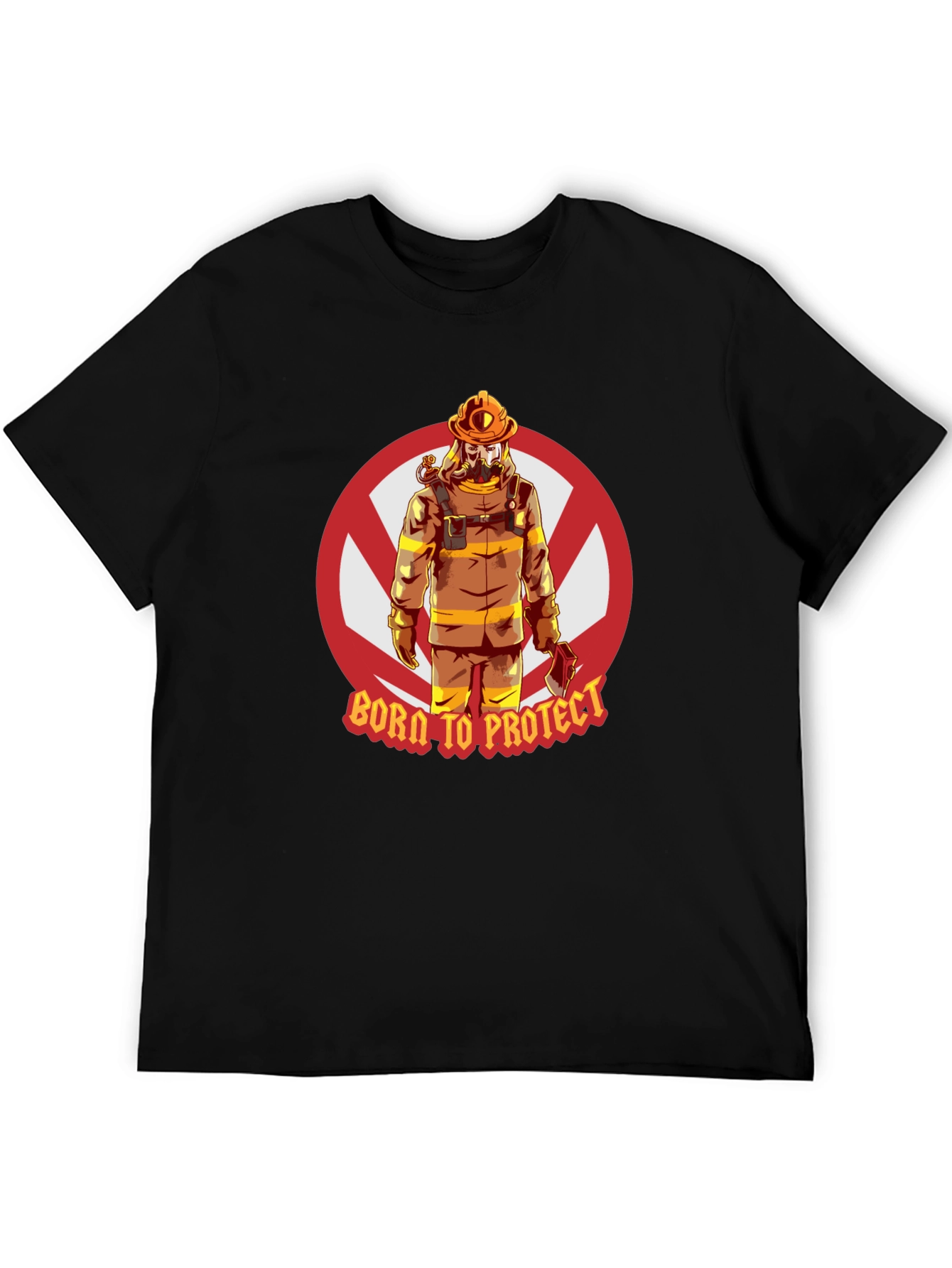 Born to Protect Firefighter Graphic T-Shirt